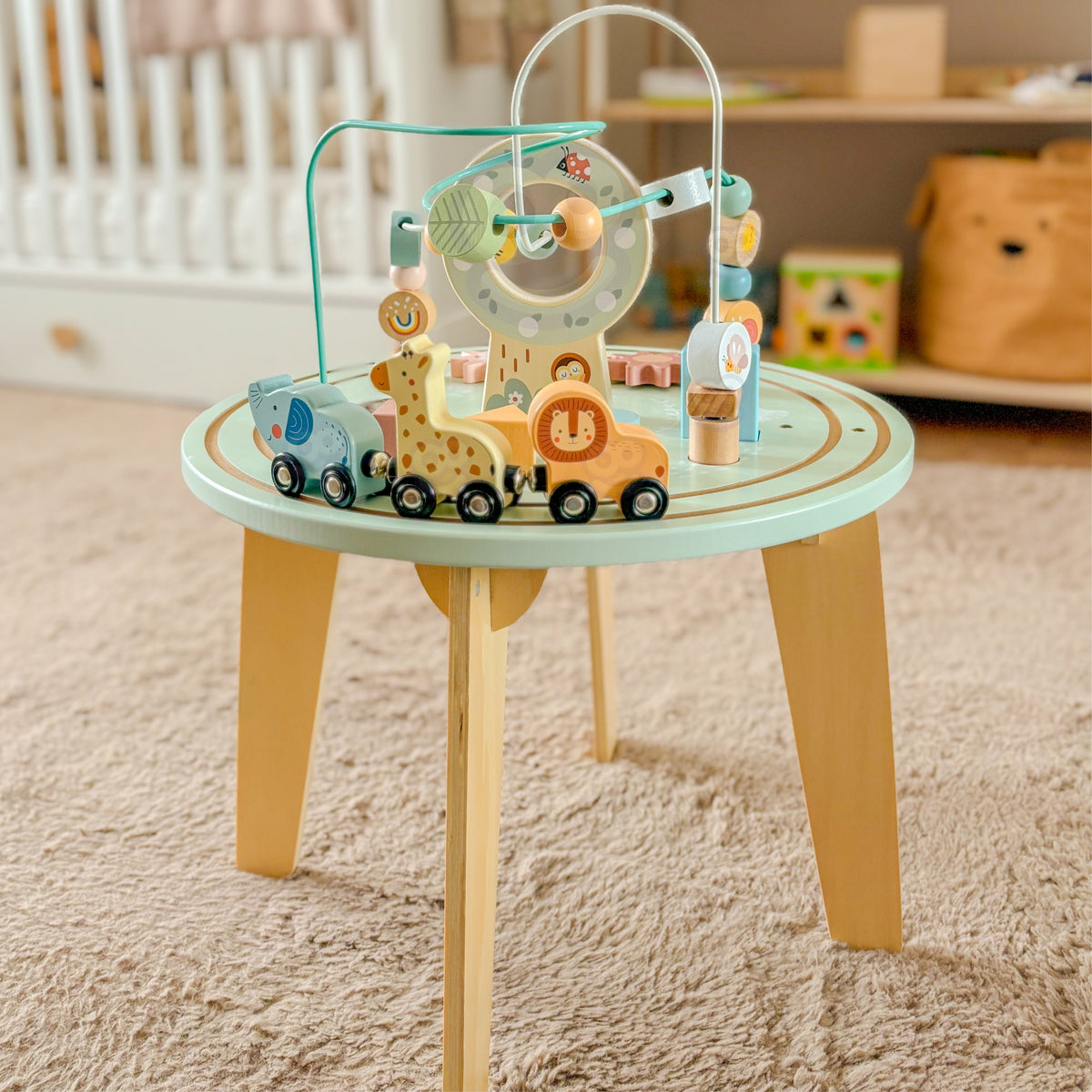Tooky Toy Mesa de Actividades Montessori de Madera Motor Loop