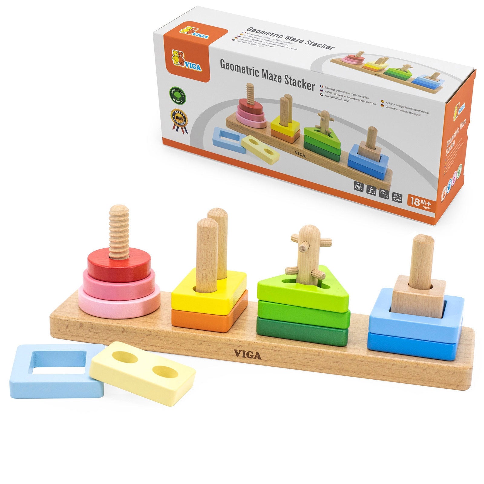 Labirinto selezionatore geometrico in legno Viga