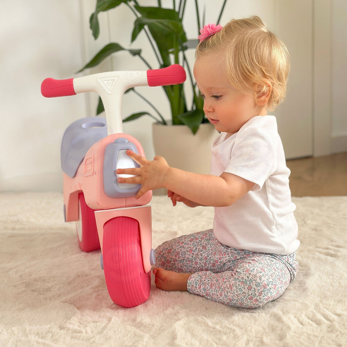 Woopie Balance Bike Ride-on Sound 18m+ rózsaszín
