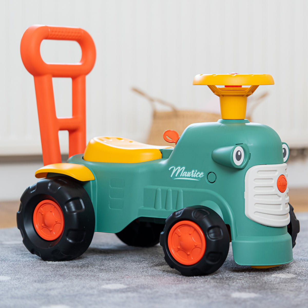 Falk Maurice Ride-on Tractor Green Pusher Caixa de armazenamento por 1-3 anos