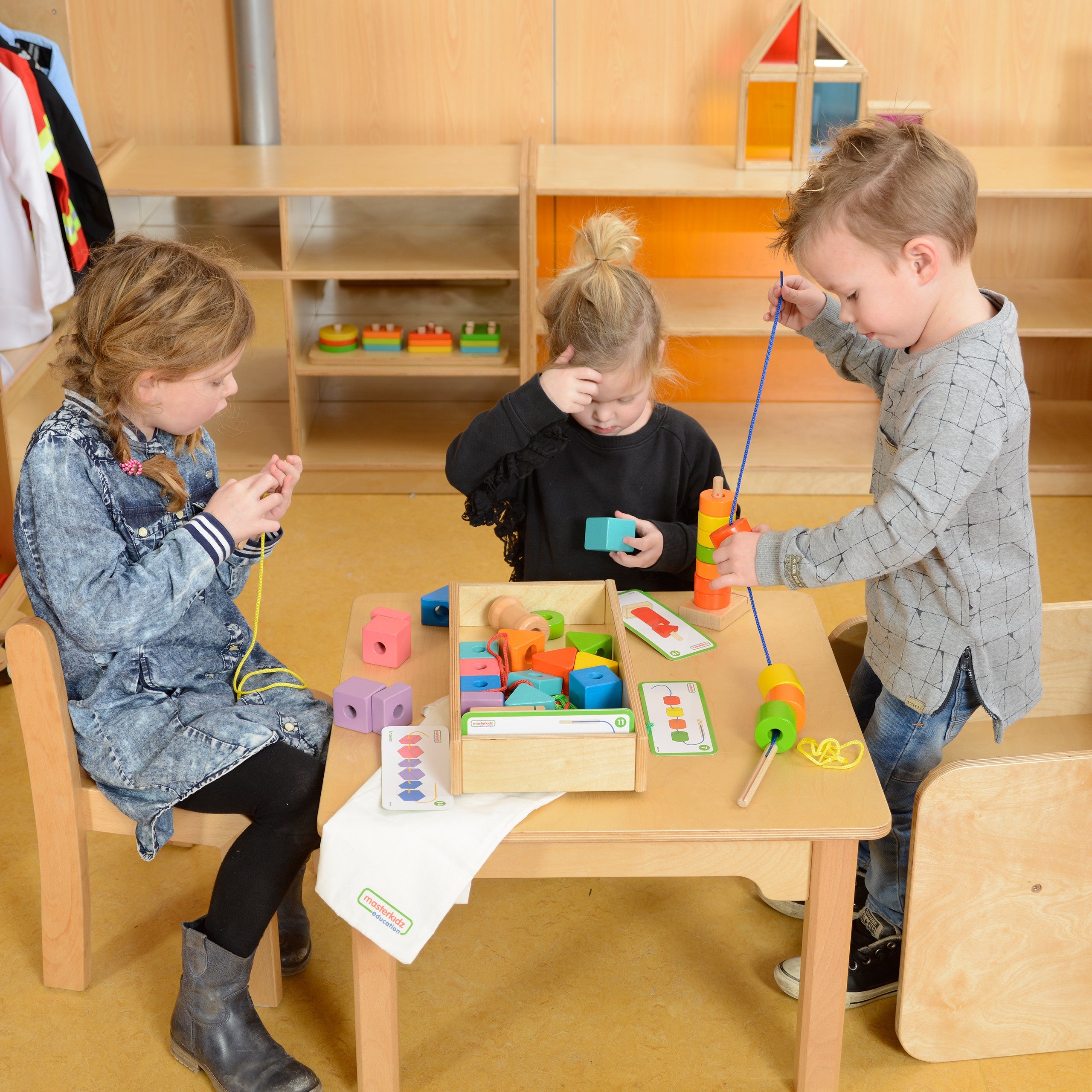 Masterkidz stor Montessori blondetråder i træ