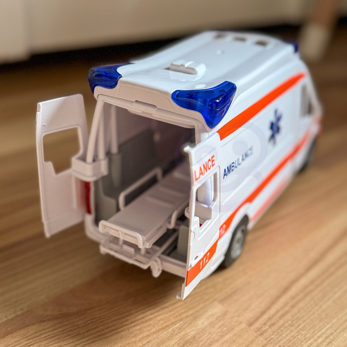 Set de targă pentru ambulanță de urgență Woopie + semnale sonore și luminoase