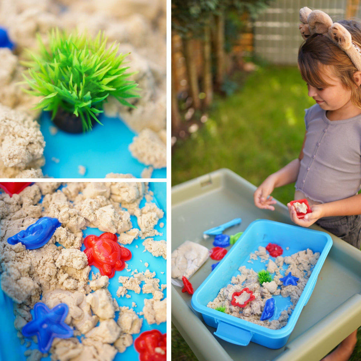 Woopie Kinetic Sand Magic For Water Conjunto de 18 peças com estojo