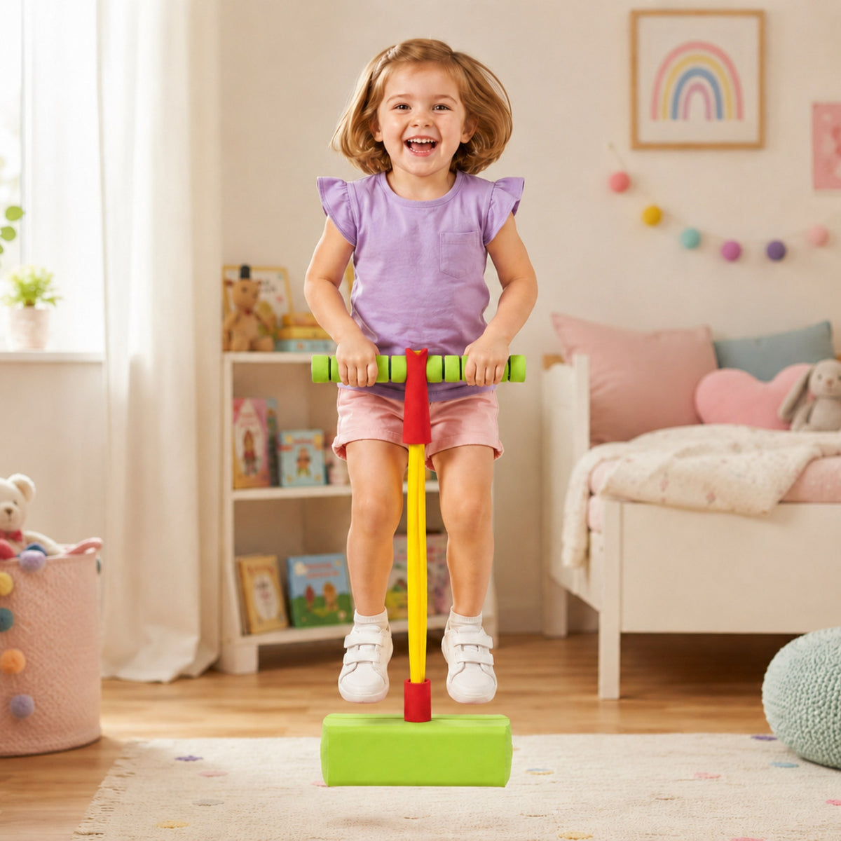 Woopie Foam Green Pogo Jumper pre deti na skákací tréning rovnováhy