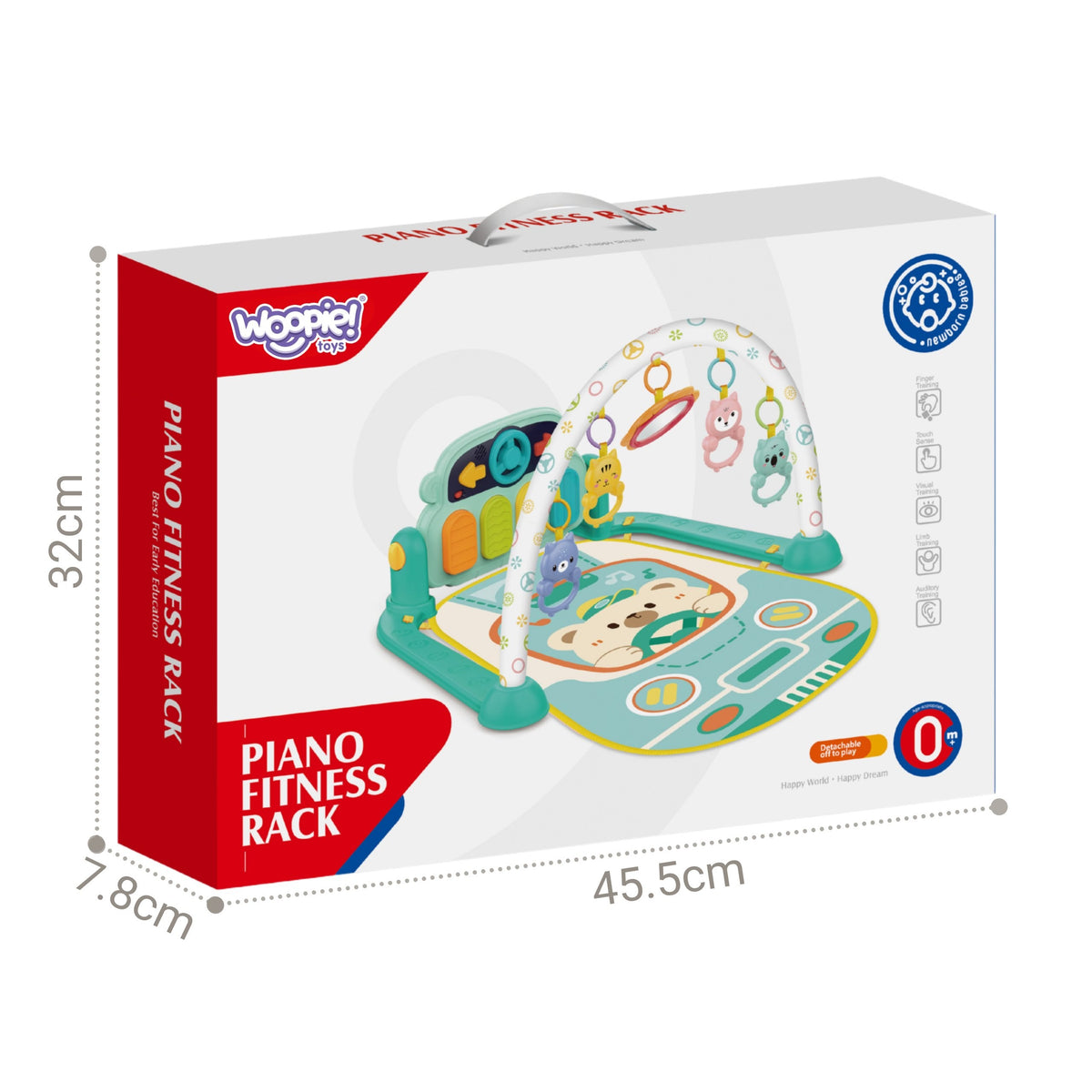 Woopie Baby Interactive Play Mat Le Pianó 10 bPíosa Fuaimeanna