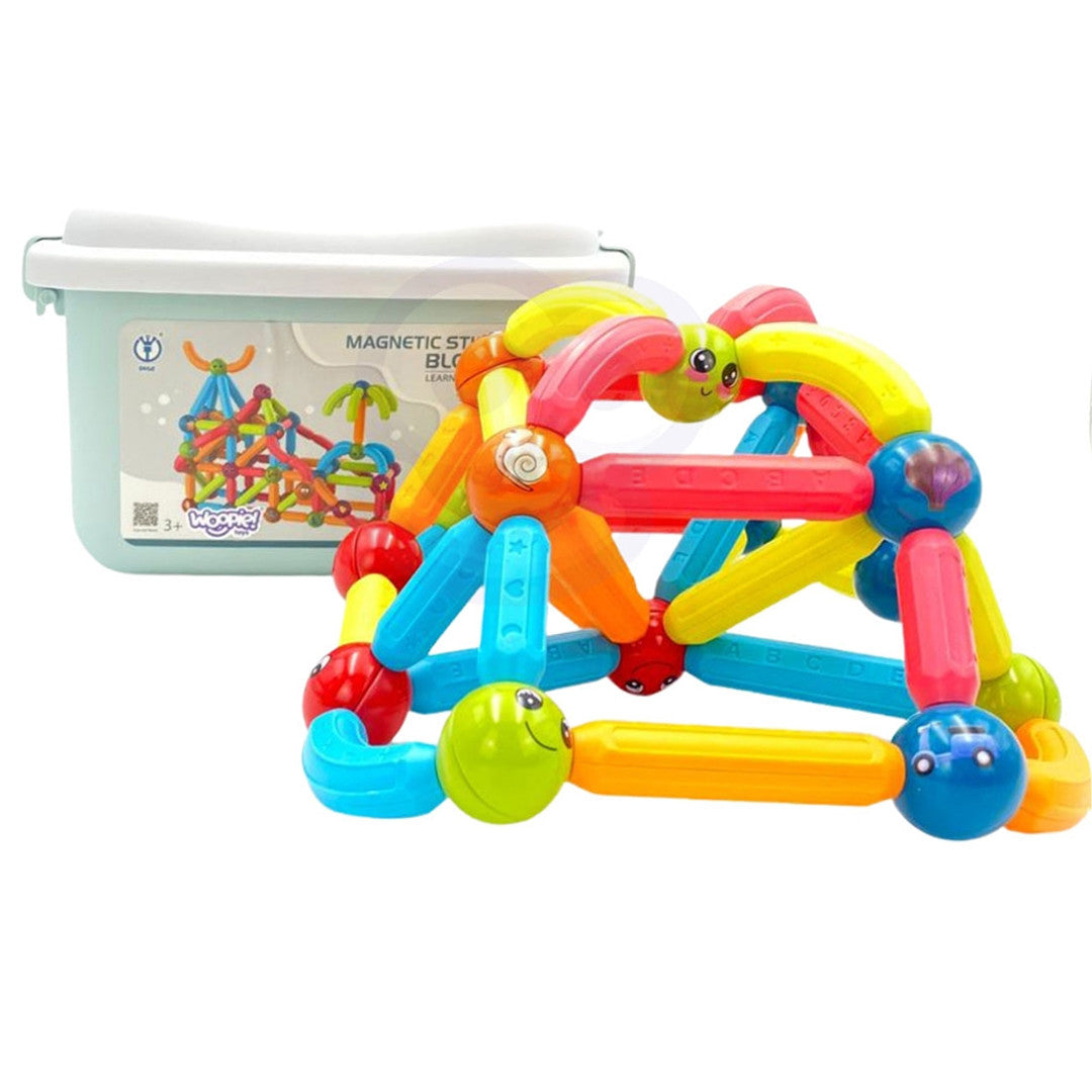 Woopie Magnetic Educational Building Blocks 128 Pcs.