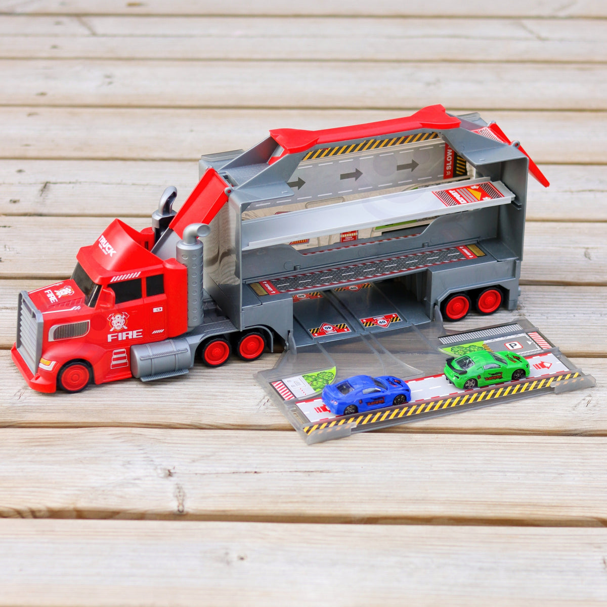 Zestaw torów wyścigowych Woopie Truck do holowania samochodów ciężarowych