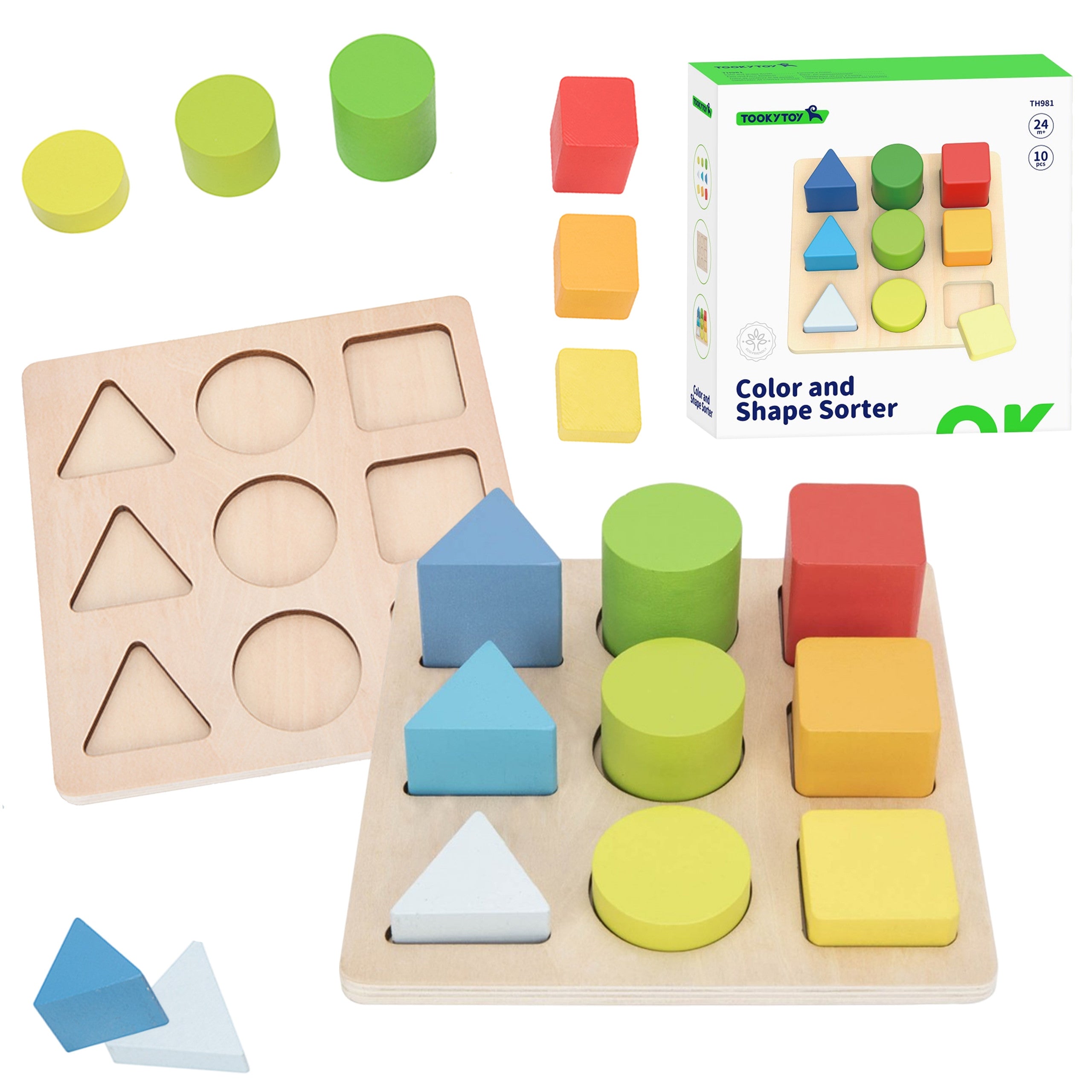 Tooky Toy oktatási geometriai formák puzzle