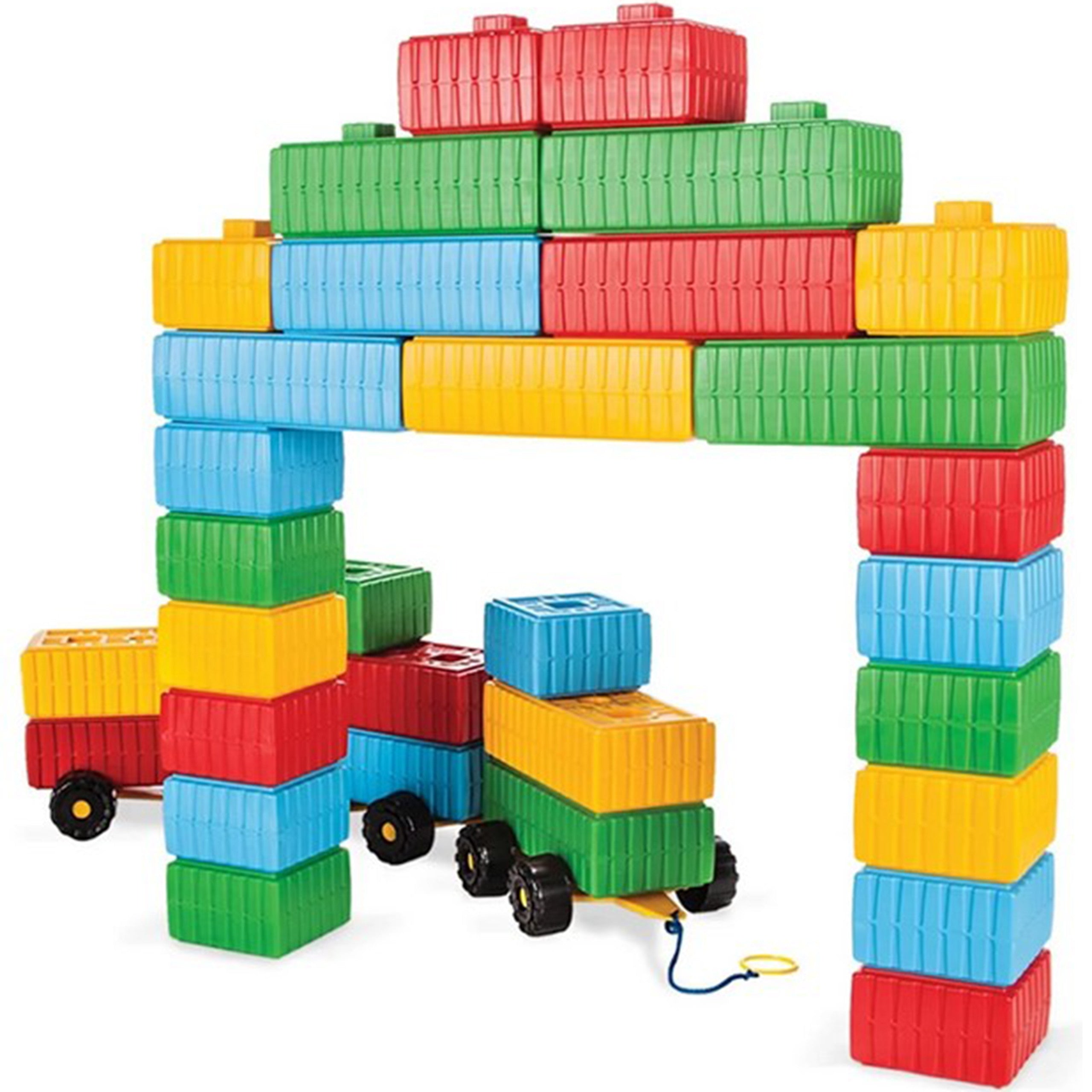 Woopie Bauklötze XXL-Set mit Auto 43-tlg.