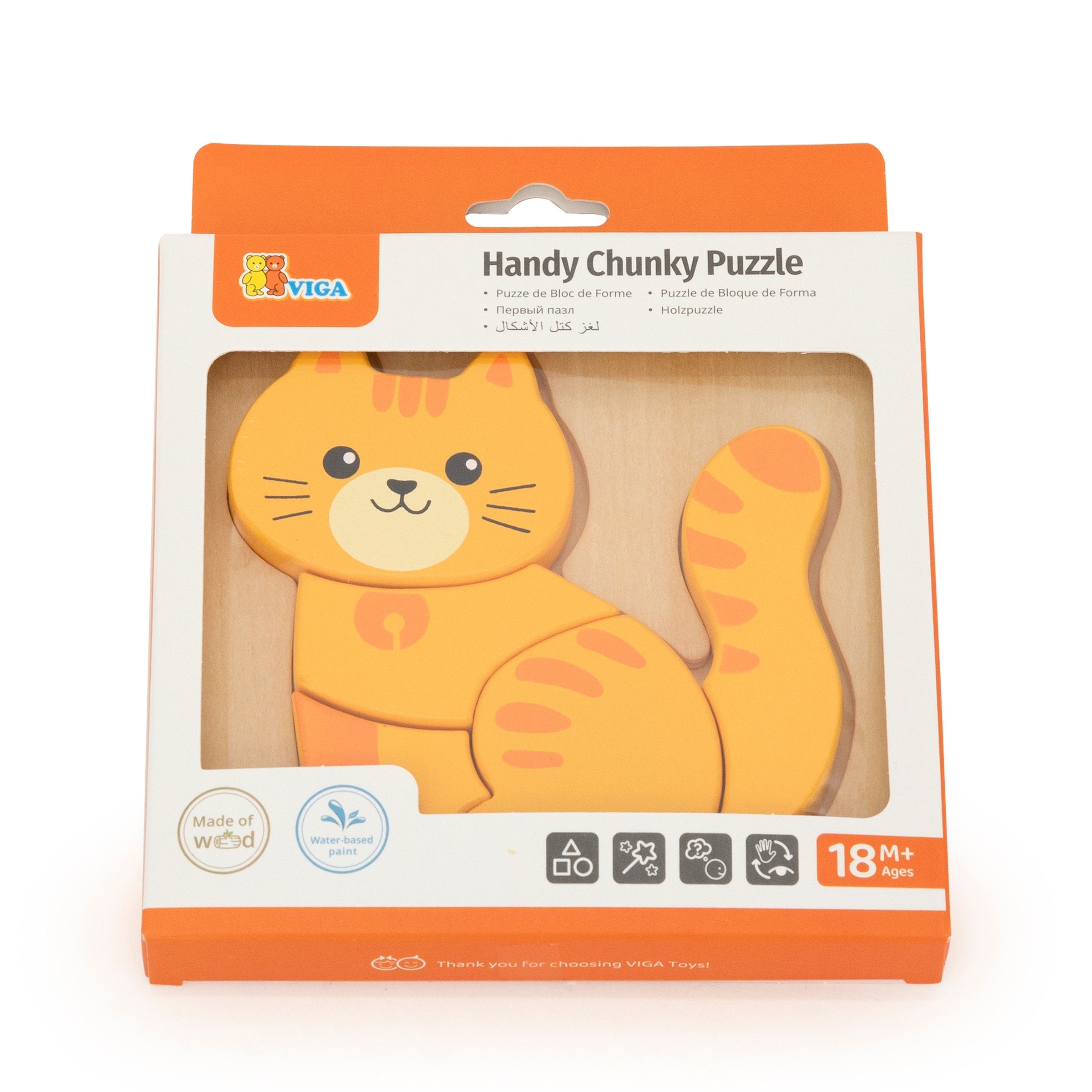 Viga Wooden Puzzle - Ginger Kitten