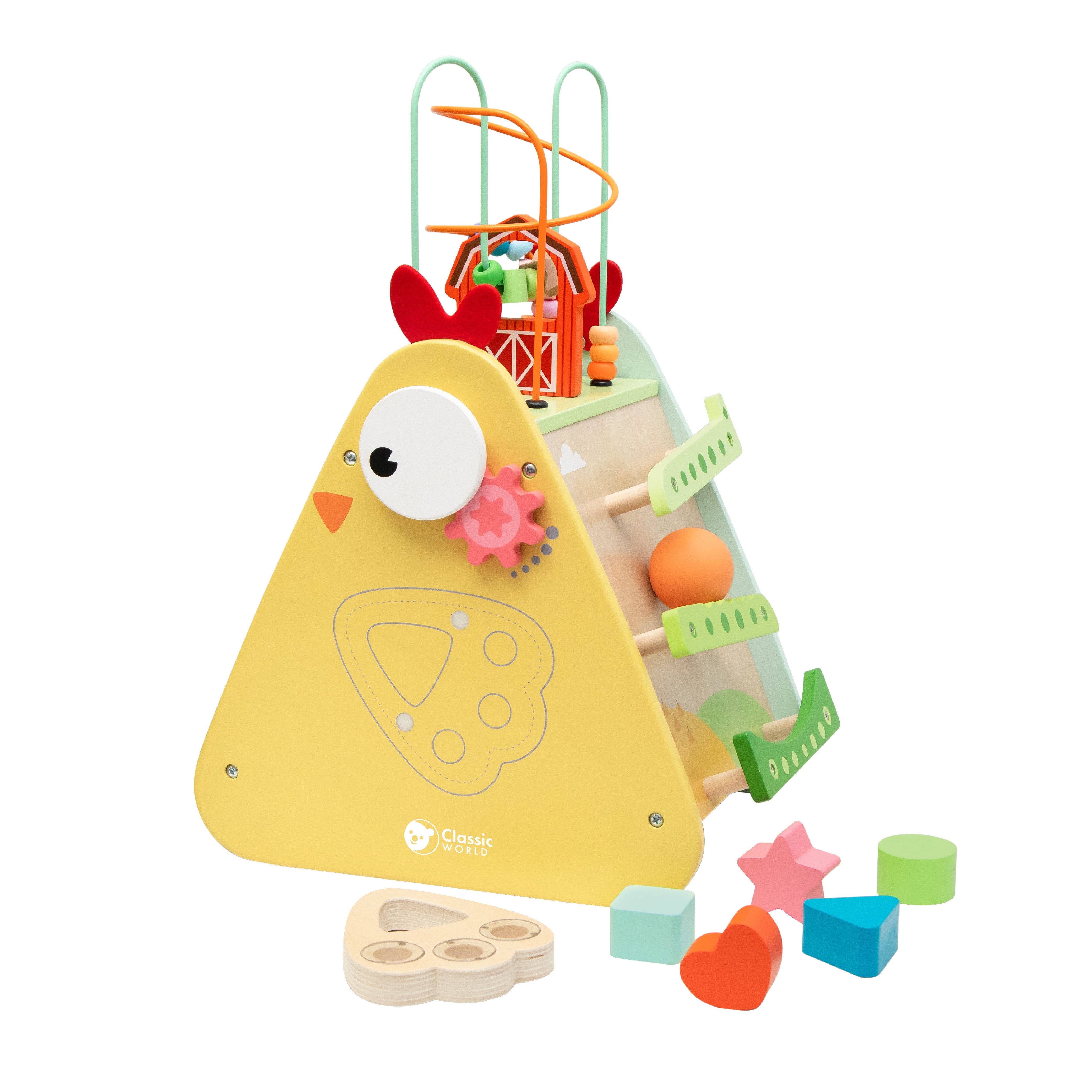 Klasická svetová Montessori kocka 10 v 1 Happy Farm Xxl