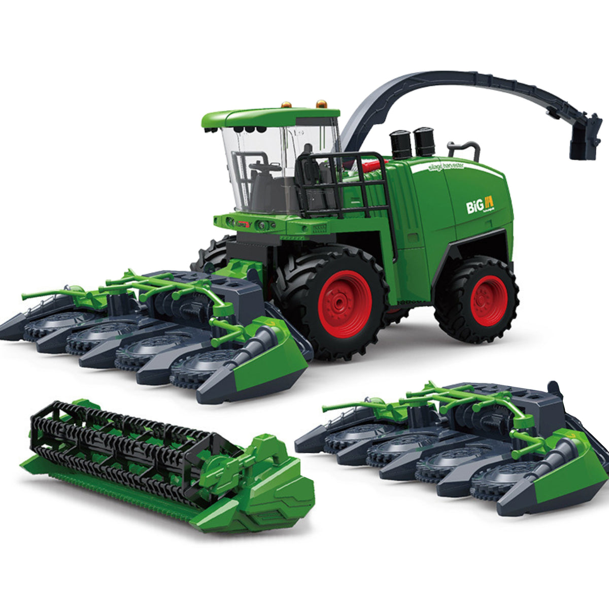 Cosechadora Woopie con kit verde de accionamiento inercial