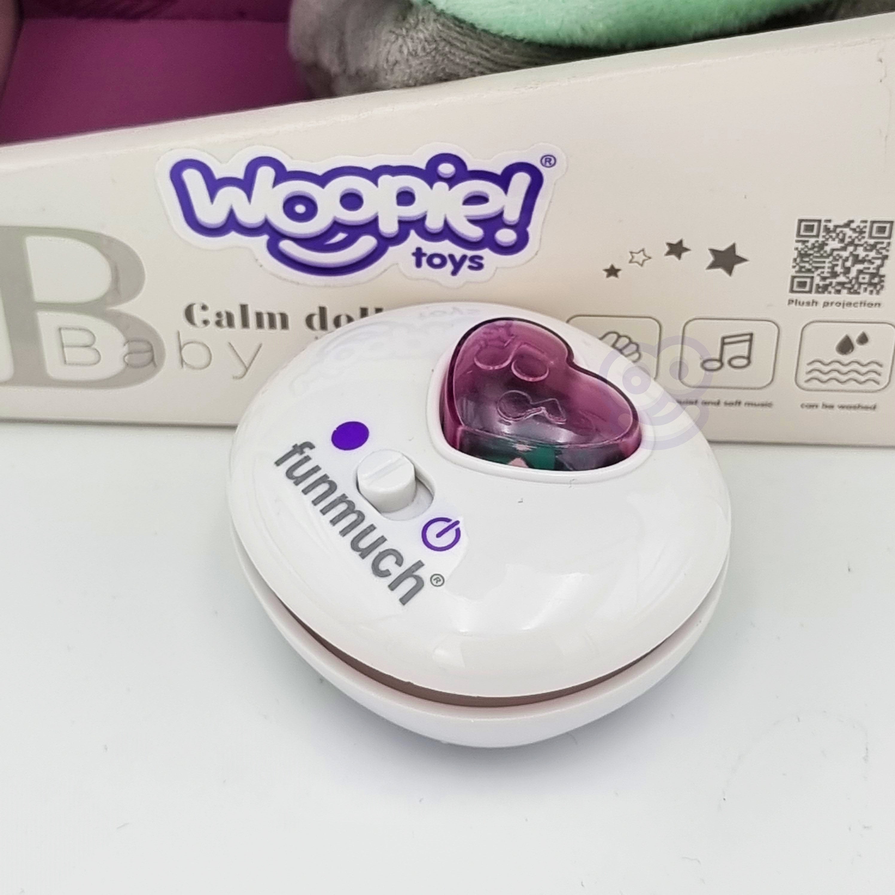 Interaktywna pluszowa zabawka Woopie Baby dla niemowląt ze świetlnym i dźwiękowym śpiącym psem
