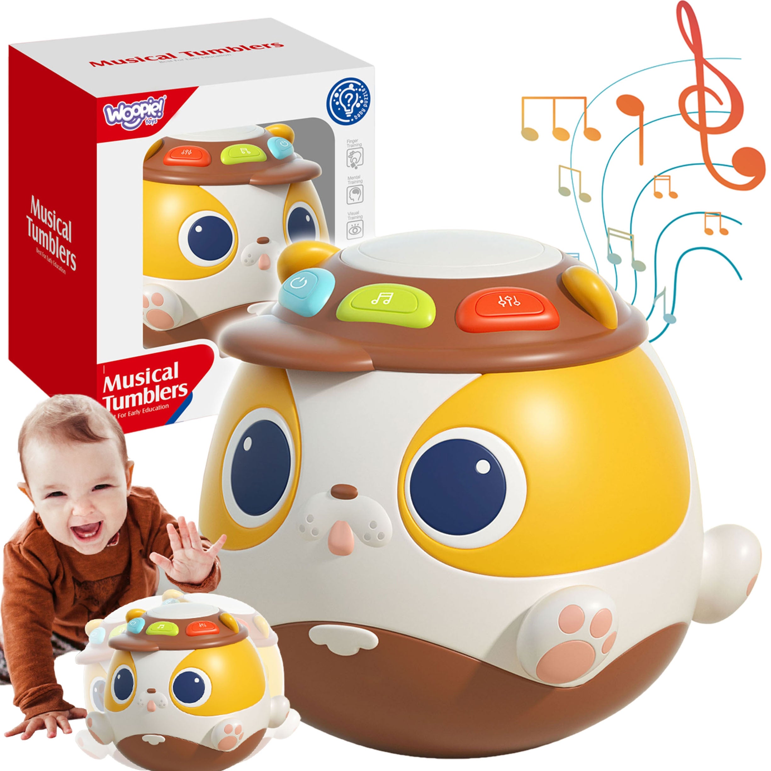 Woopie Baby Interactive Playing Ball Chien Jouet Éducatif Musical