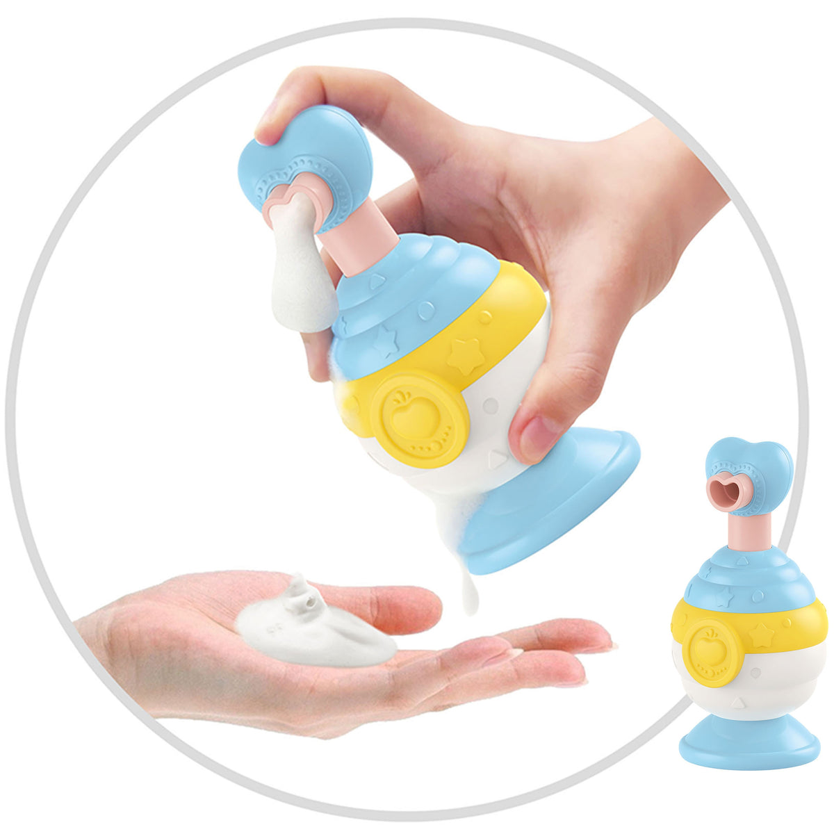 Woopie Babybadspeelgoed Beker + Eend + Zeepdispenserset