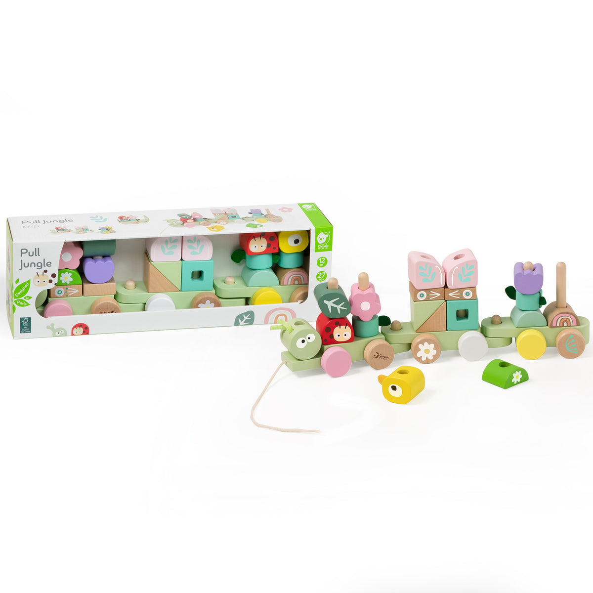 Classic World Montessori Raupenzug-Puzzle aus Holz