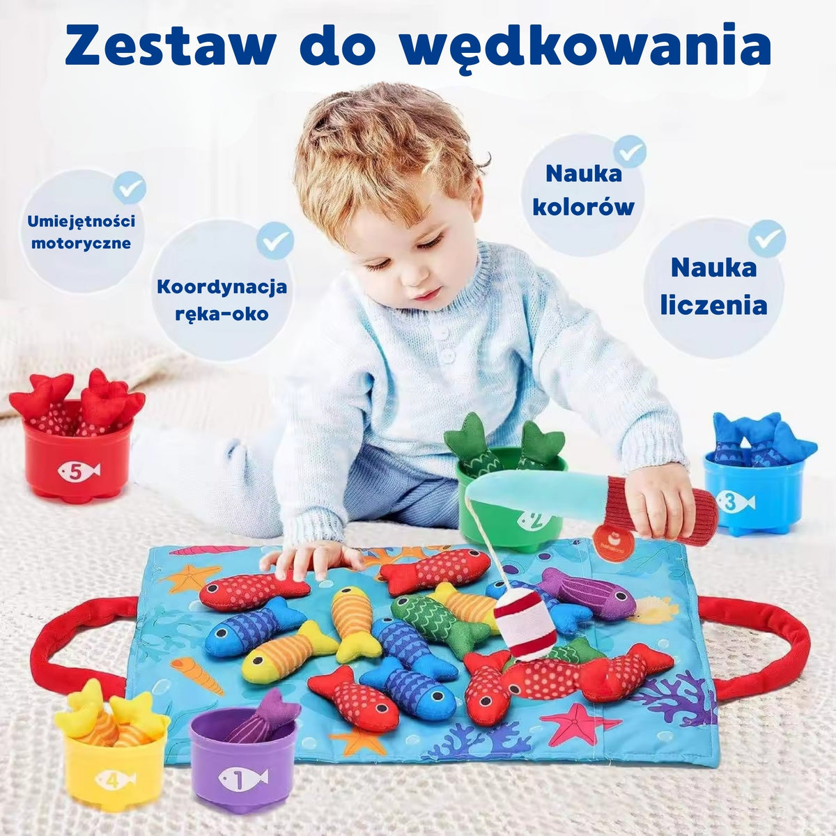 Woopie Little Fisherman's Set Learning Counting 22 Pieces