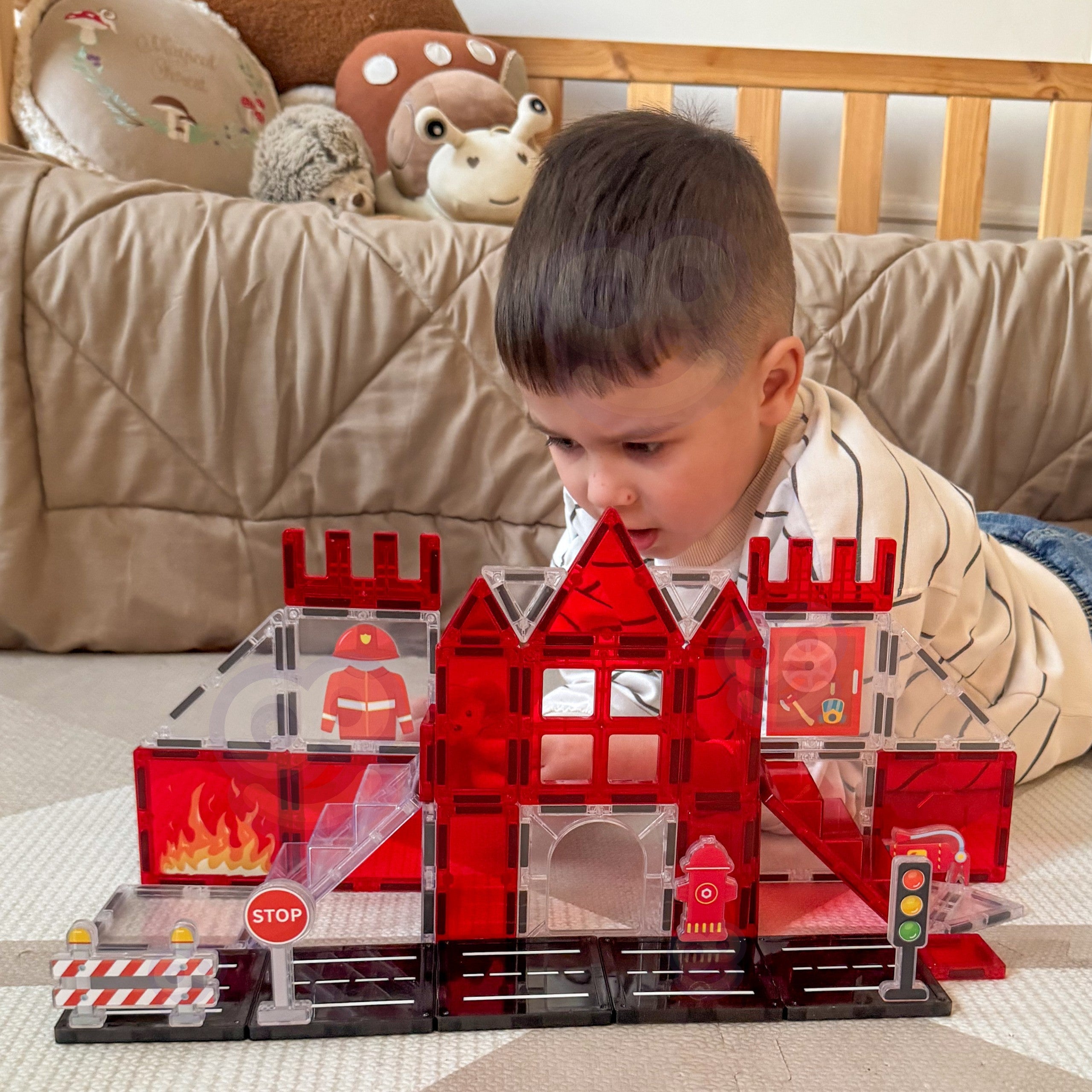 Woopie Magnetic Blocks 3d Комплект противопожарна служба 48 бр.