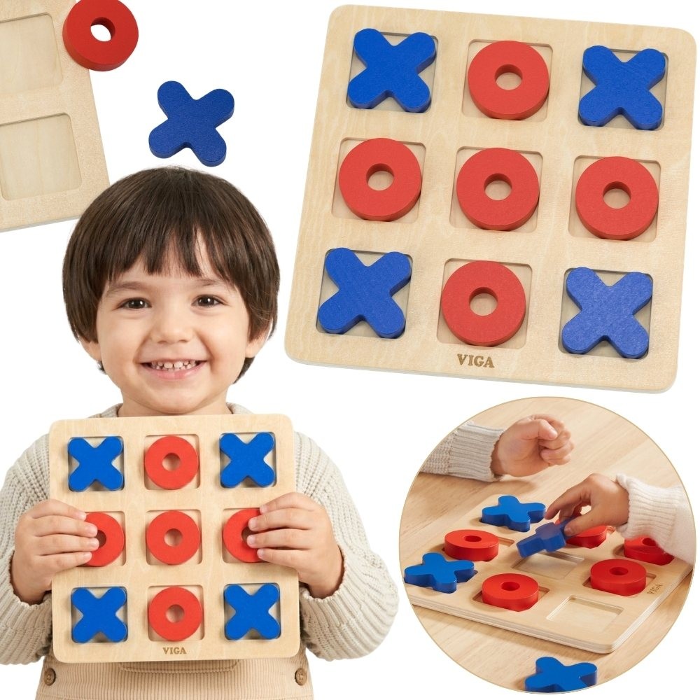 Jeu de morpion classique en bois Viga