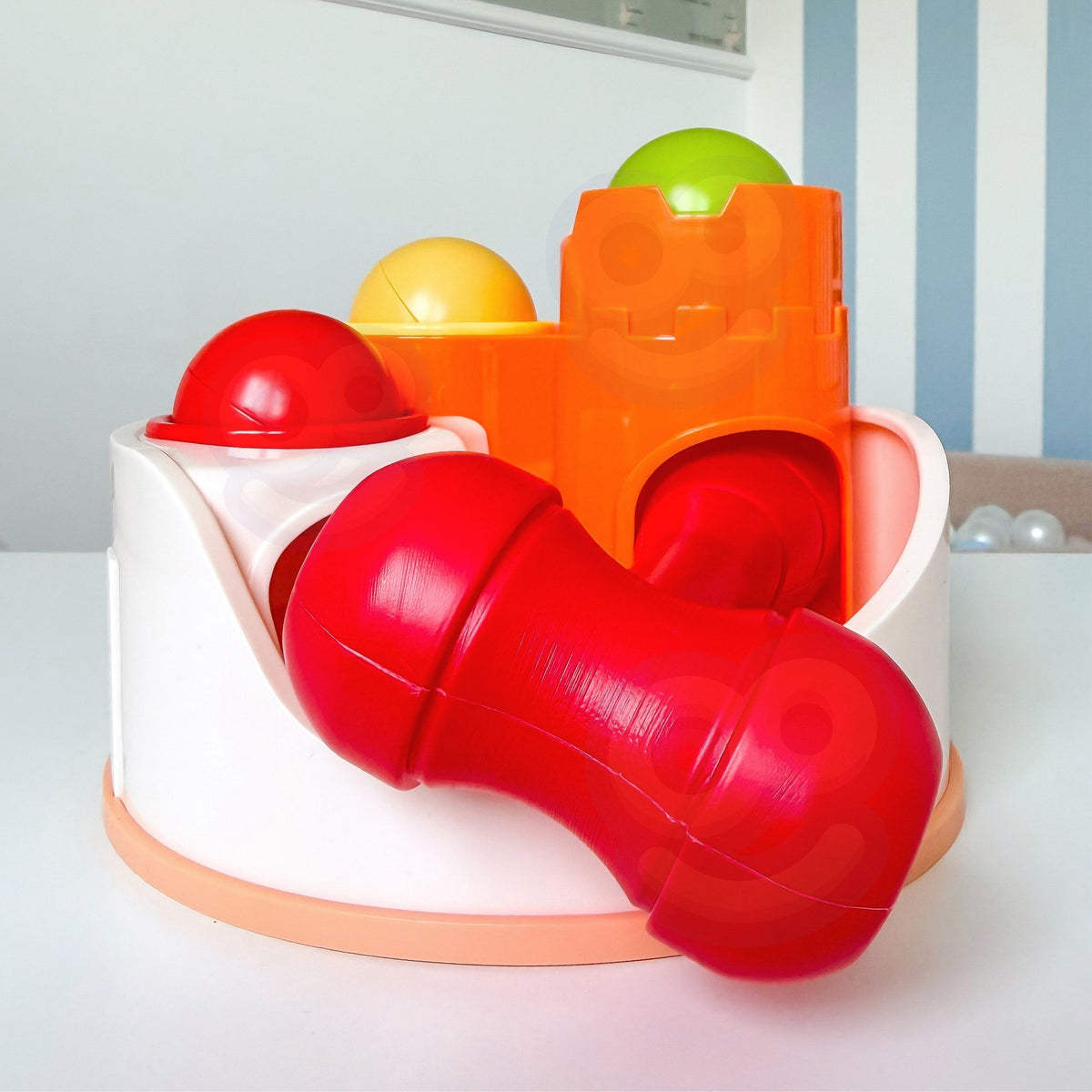 Vzdelávacia hračka Woopie Punch Lock Balls Hammer 12m+