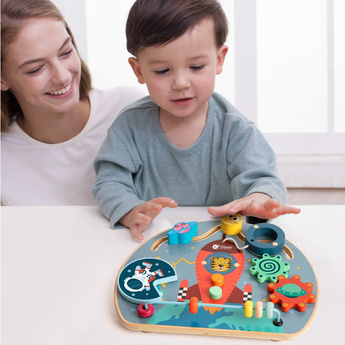 Placa de manipulação multifuncional Classic World 6 em 1 foguete