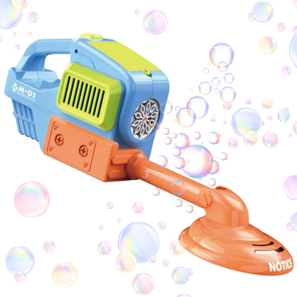 Woopie Hand Lawn Mower Machine Bubble Blue