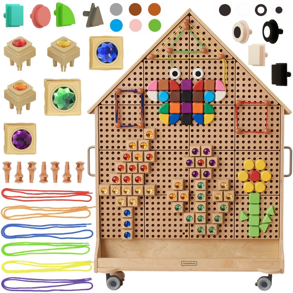 Masterkidz faszárú tábla szabadon álló Xxl ház alakú + kiegészítők