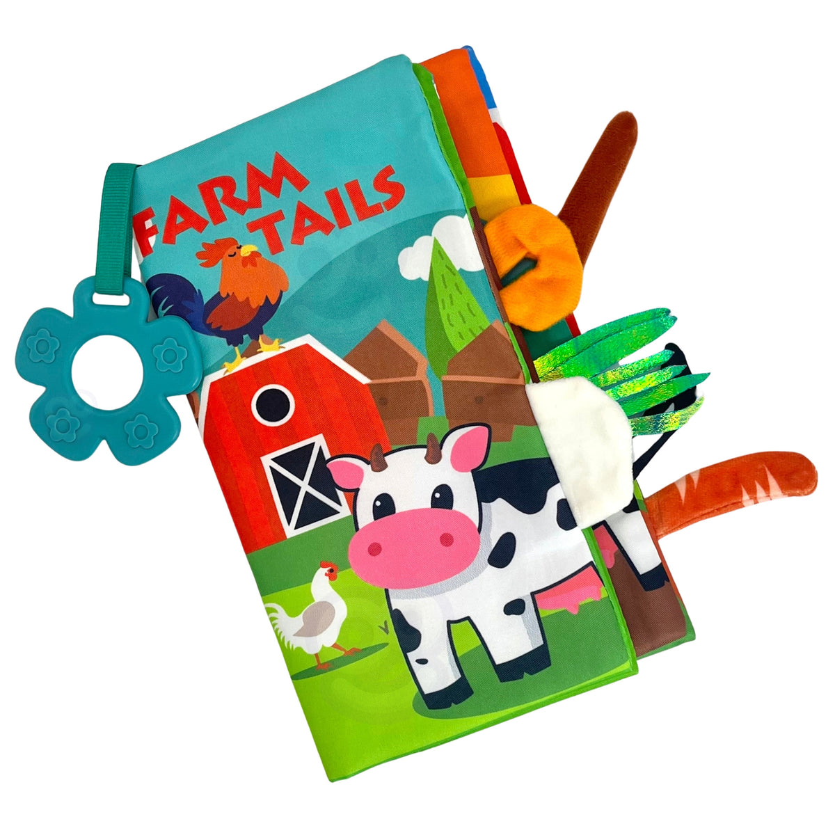 Woopie Baby Animal Tails stoffen boek