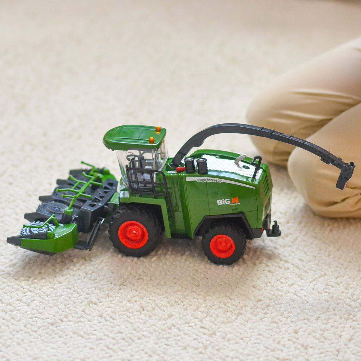 Cosechadora Woopie con kit verde de accionamiento inercial