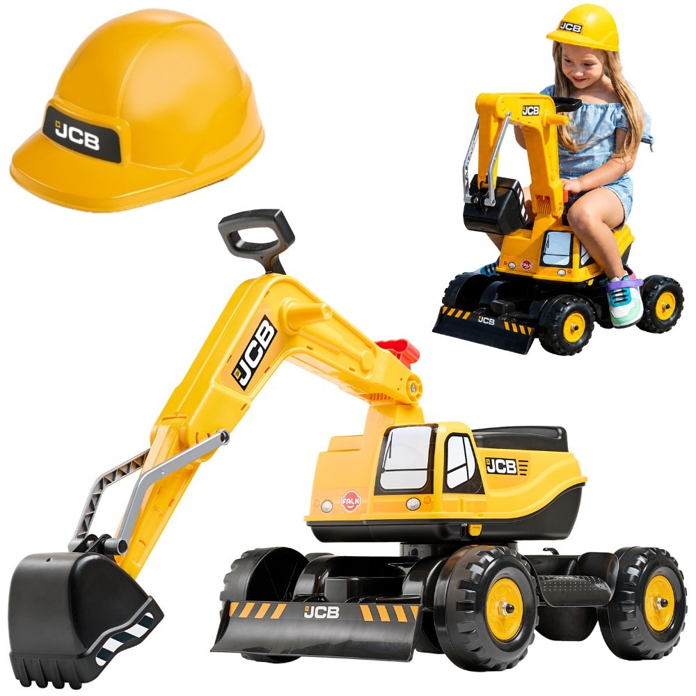 Falk Jcb Digger Excavator Въртяща се жълта движеща се кофа от 3 години.