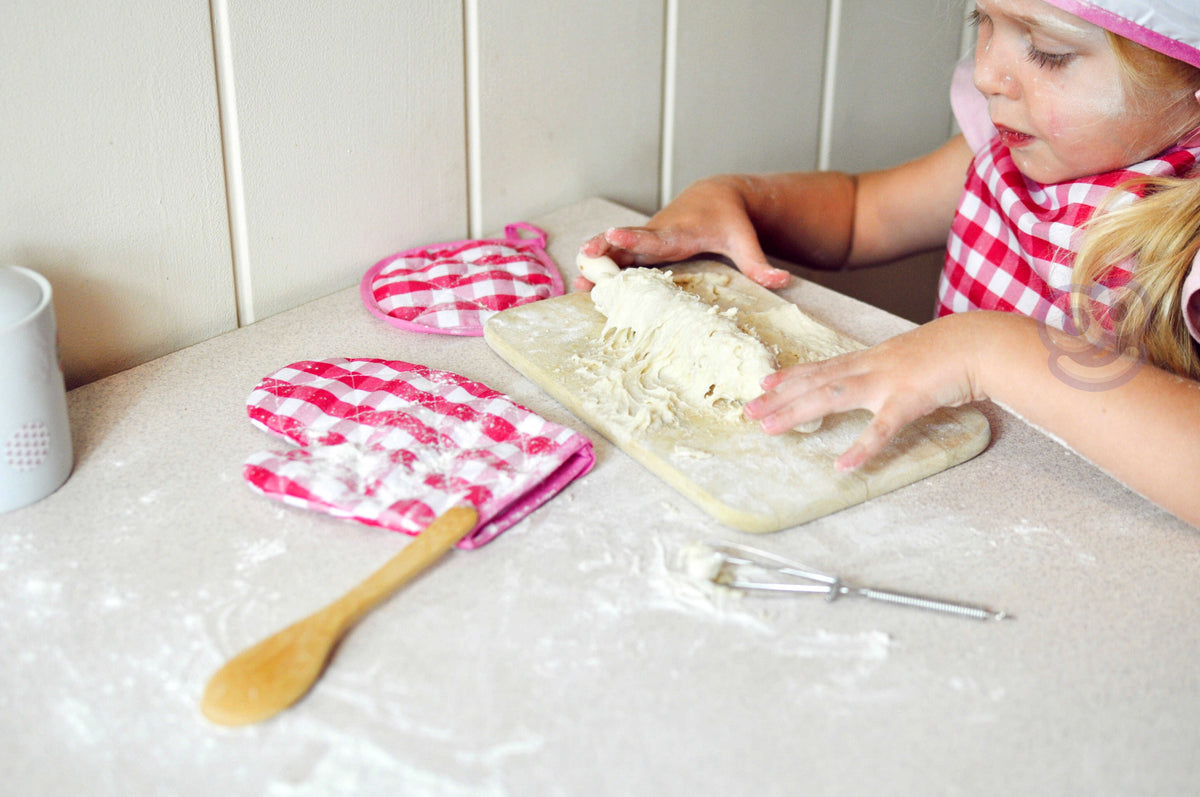 Conjunto Woopie Little Chef: traje de cozinha, acessórios de cozinha, avental de 7 peças