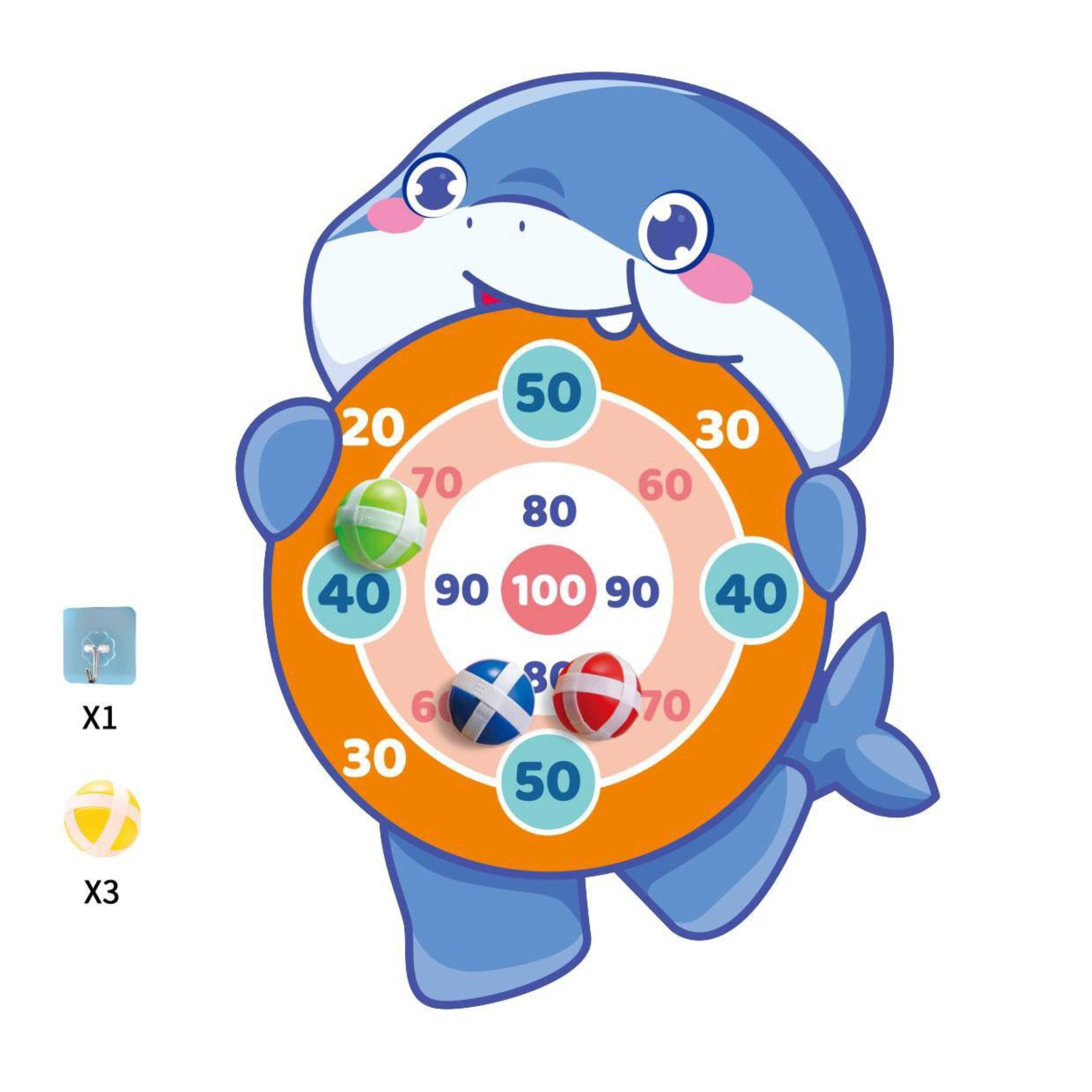 Аркадна игра Woopie Velcro Dartboard Shark