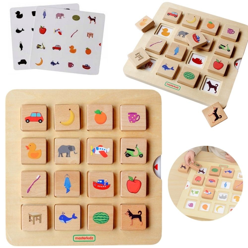 Masterkidz Match Shadows Joc Împerechere Object Recunoaștere Montessori