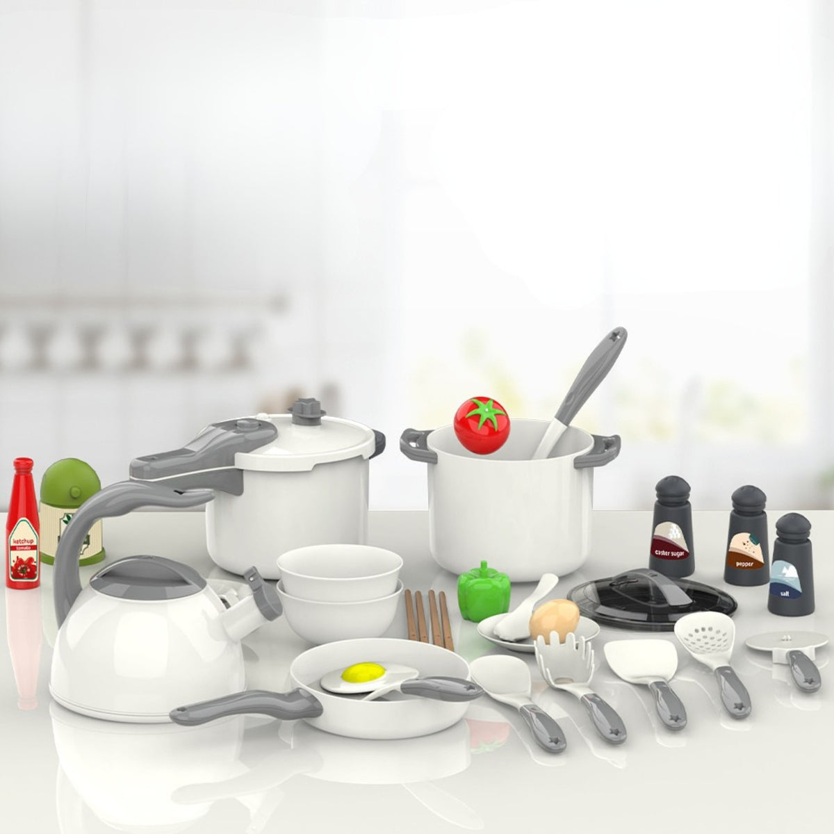 Woopie Little Chef Set Hrnce Rychlovarná konvice Bílá 32 ks.