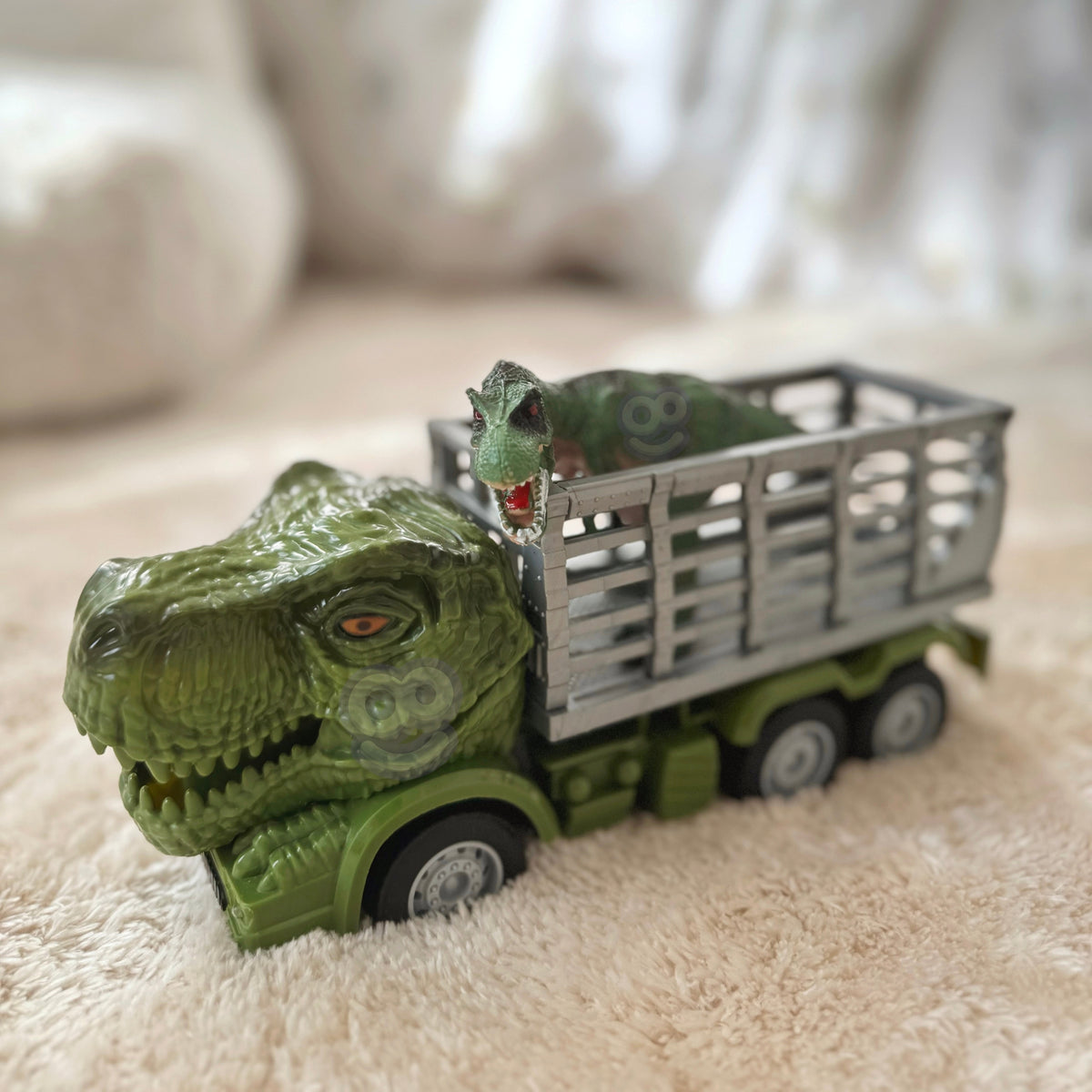Woopie Coche Rc Control Remoto Dinosaurio Verde + Figura