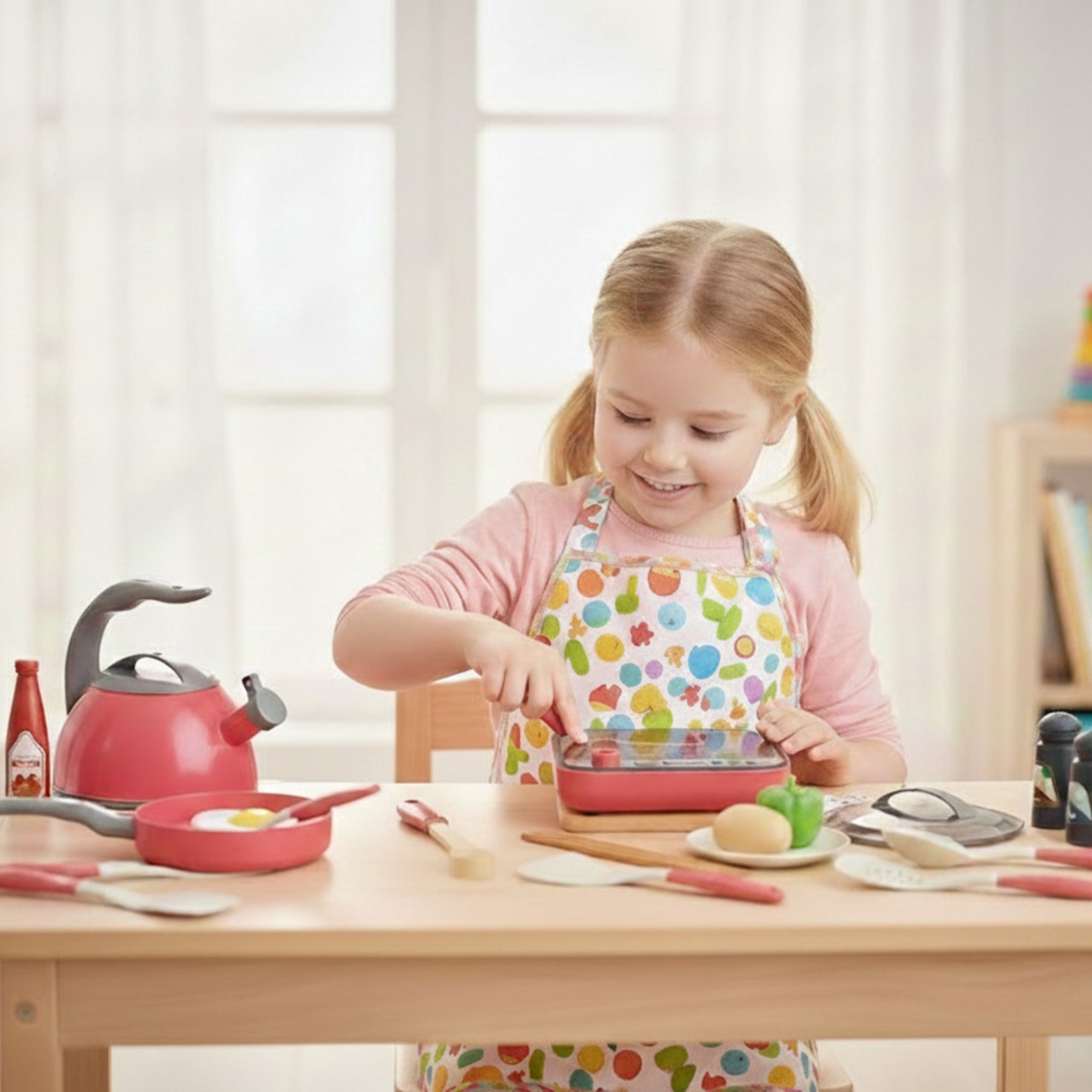 Woopie Little Chef's Set Induktionstöpfe Bratpfanne Wasserkocher Rosa 30-tlg.