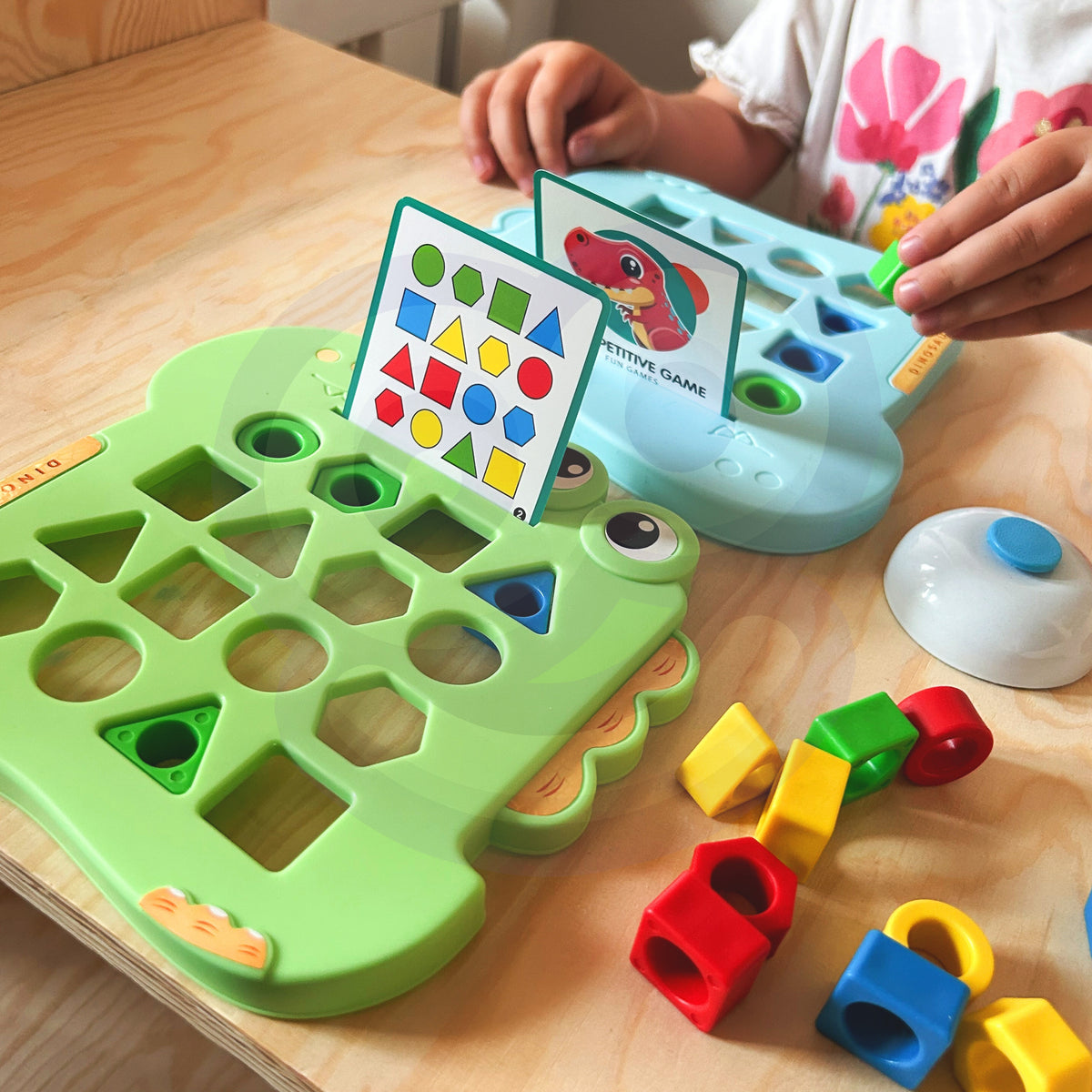 Woopie Montessori Dinosaur Puzzle Match Shapes Skill Game