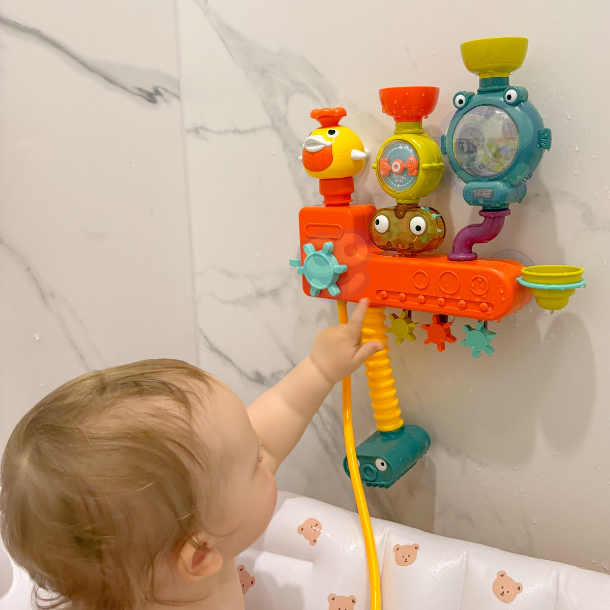Woopie Baby Bath Zabawka Kran Fontanna prysznicowa Kaczka przelewowa