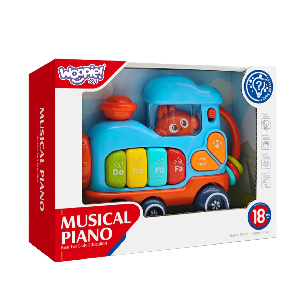 Locomotive Pianó Ceoil Idirghníomhach Leanbh Woopie