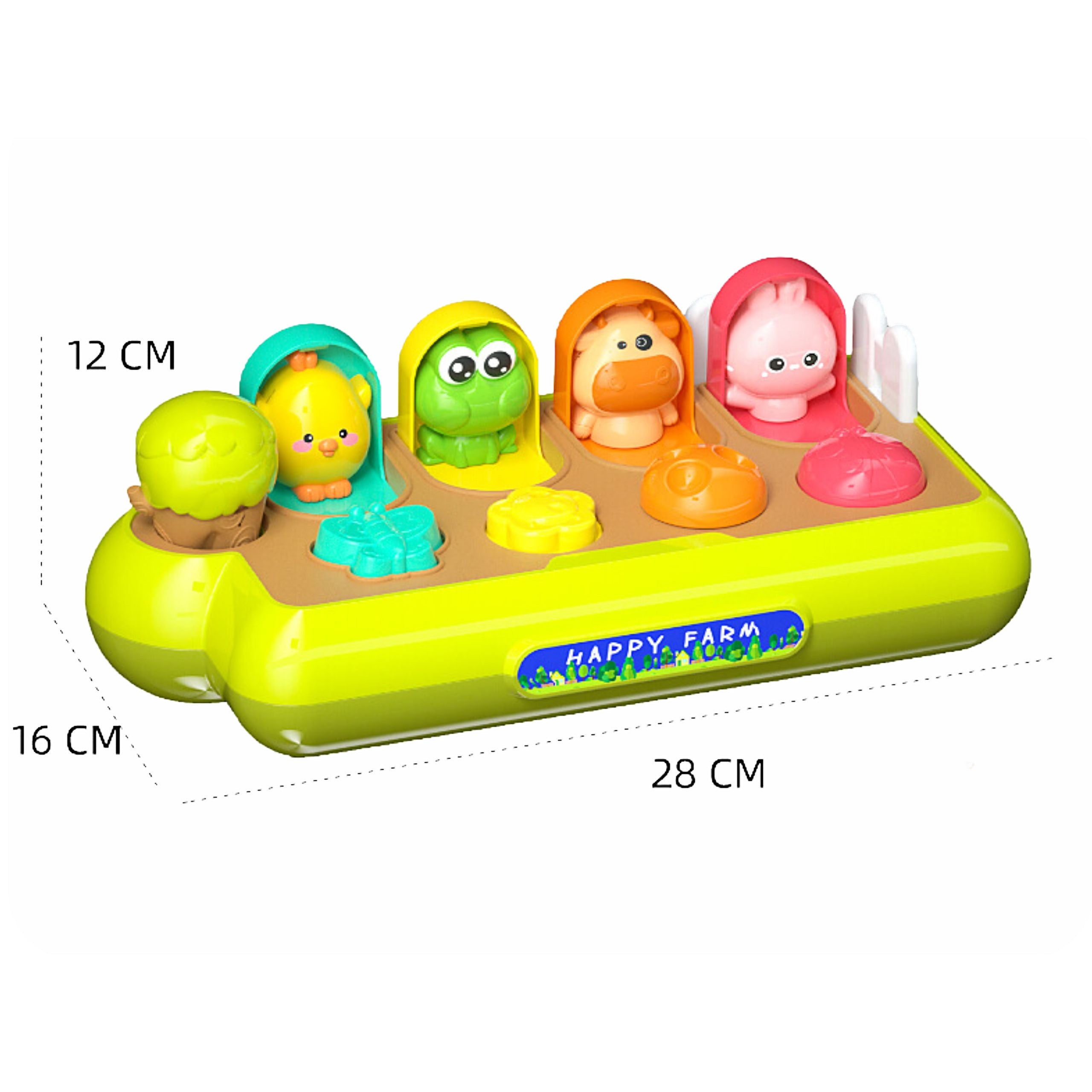 Woopie Bébé Jouet Éducatif Pop-up Animaux Happy Farm