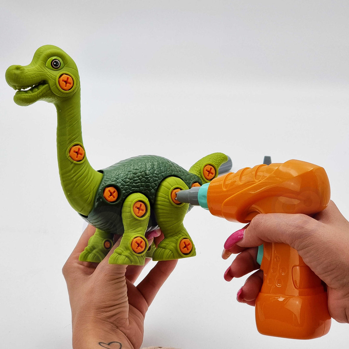 Woopie Dinosaur csavarozó építőkészlet + fúró 31 db.