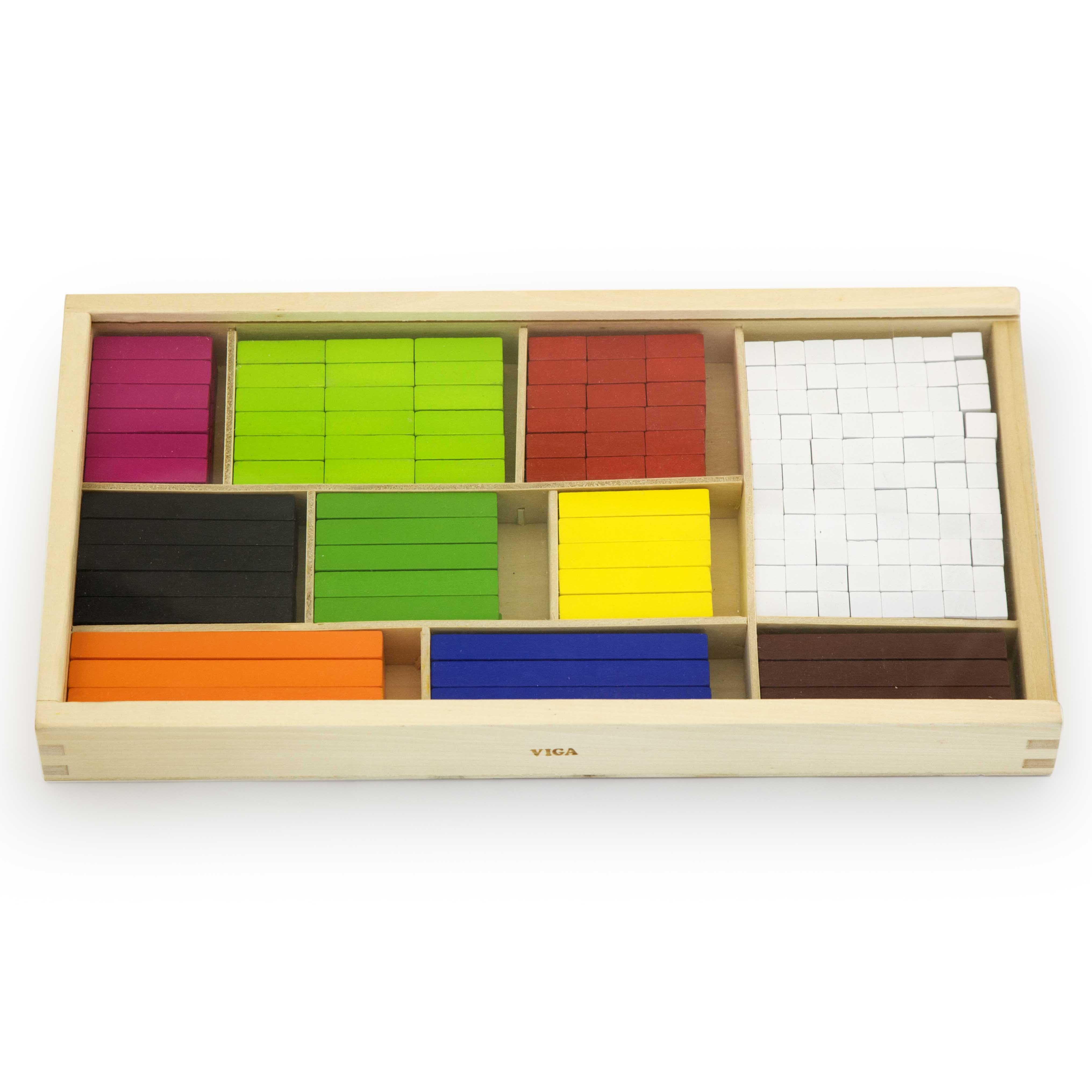 Bastoncini educativi in legno Viga Blocchi cuisenaire matematici