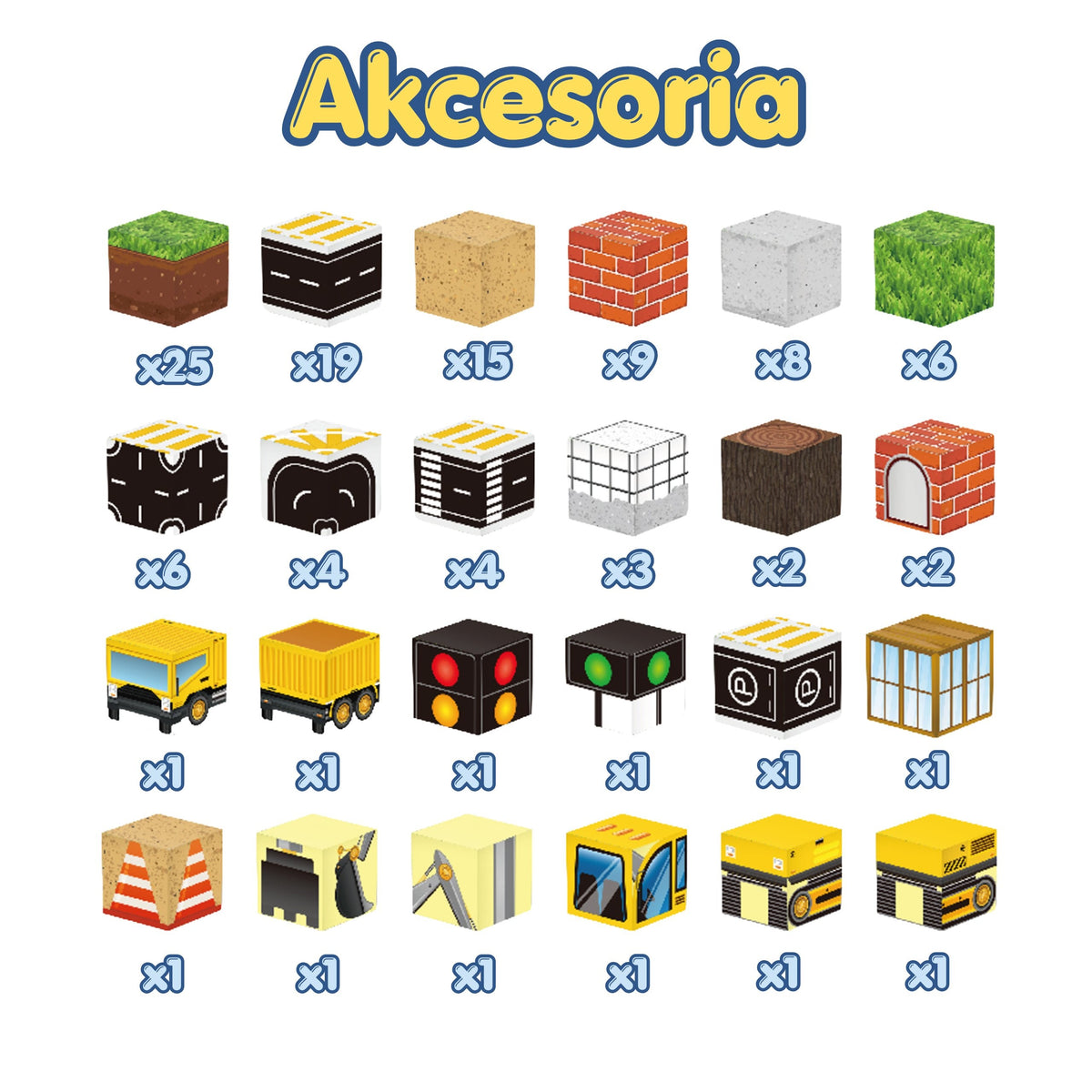 Magnetické stavebné bloky Woopie Stavebné miesto 115 ks.