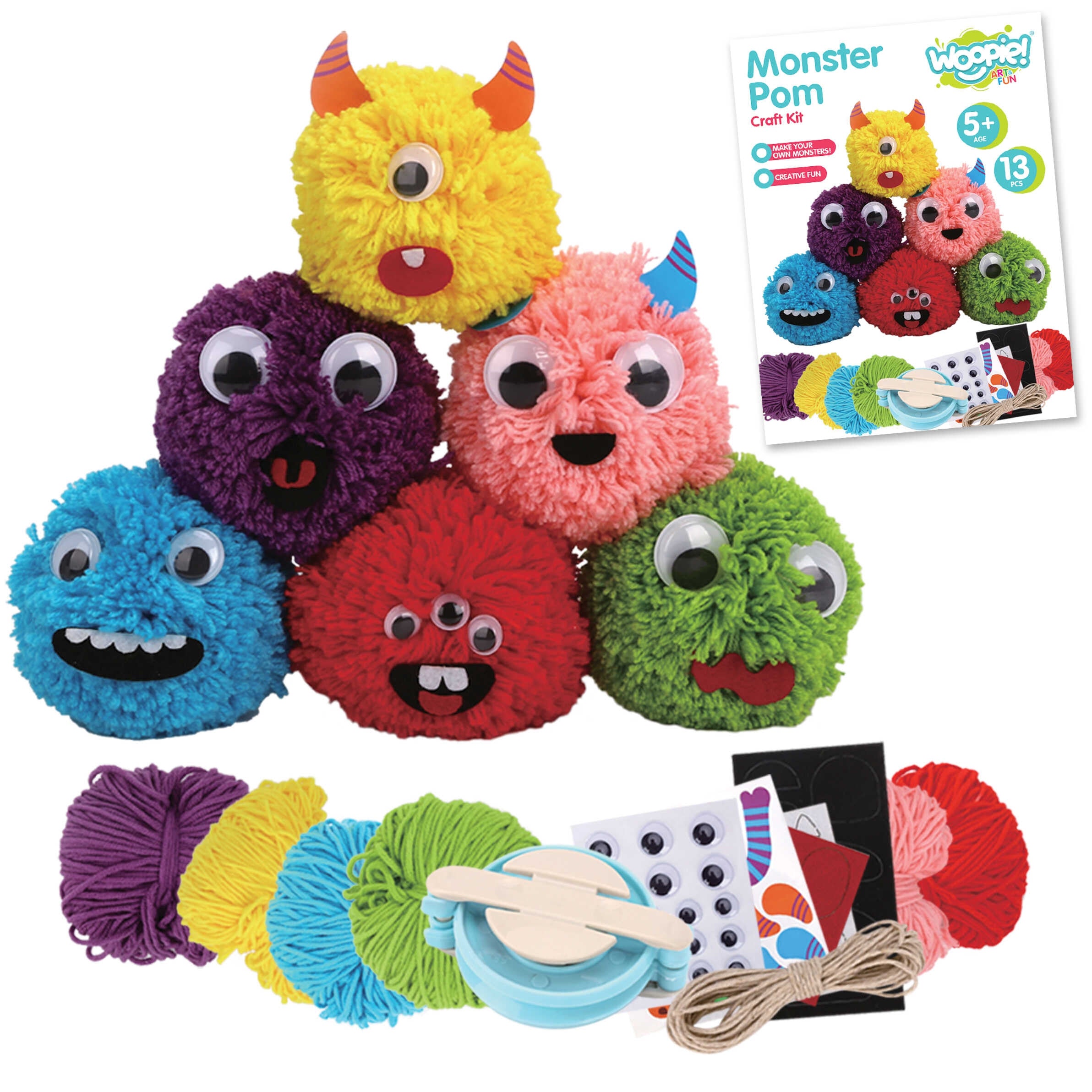 Woopie Art&fun Monster Pom kreatív készlet