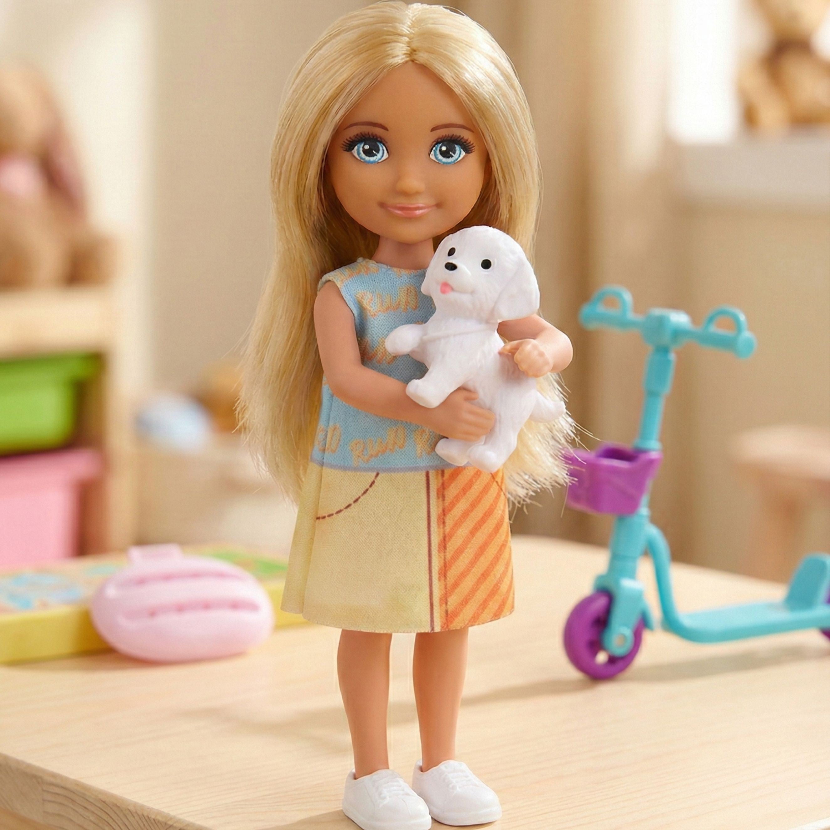 Woopie Royal Doll With Dog And Scooter