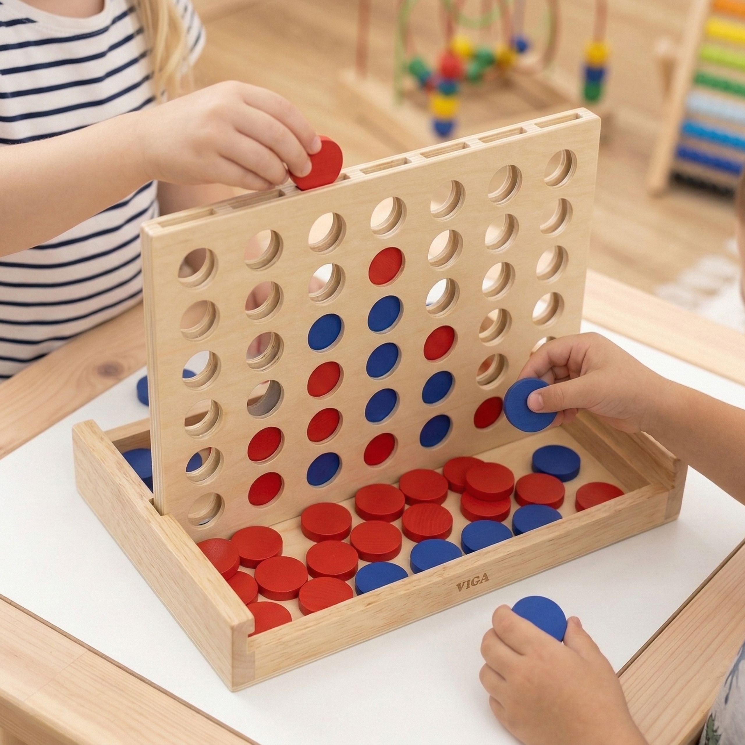 Jeu de puzzle Viga 4 dans une rangée
