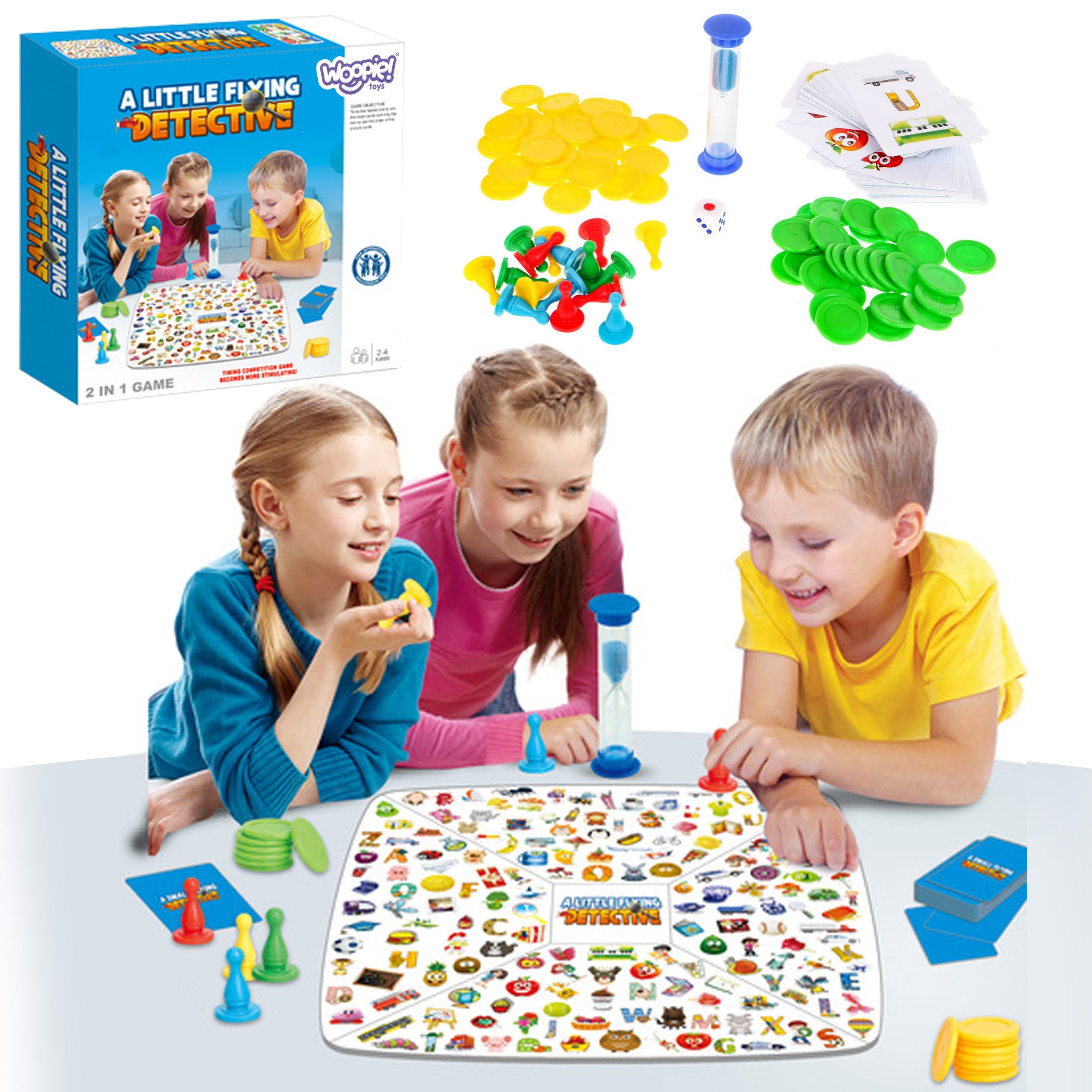 Woopie Настолна игра 2 в 1 Малък детектив + Китаец
