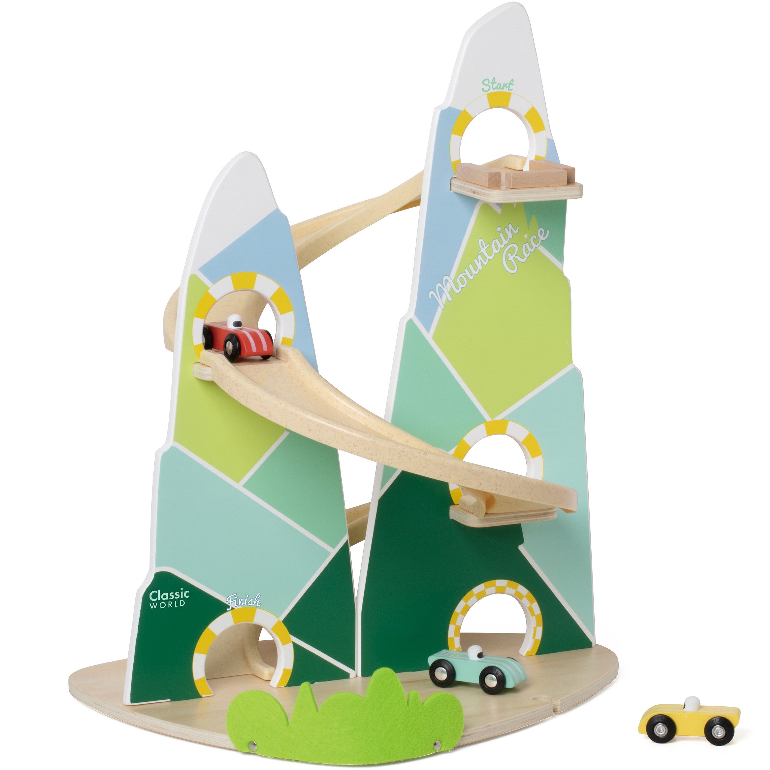 Classic World Wooden Car Track Mountain Race