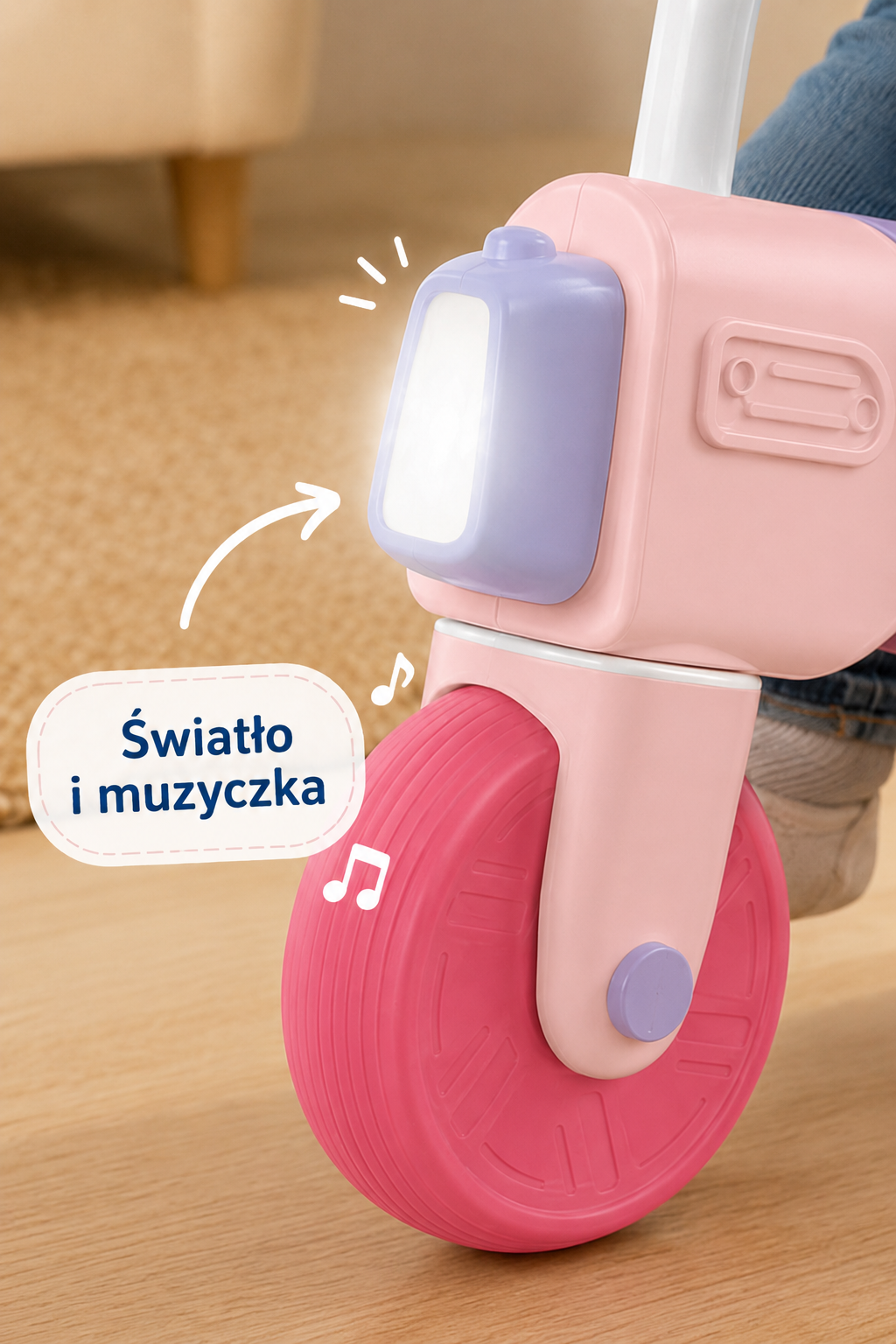 Woopie Balance Bike Ride-on Sound 18m+ rózsaszín