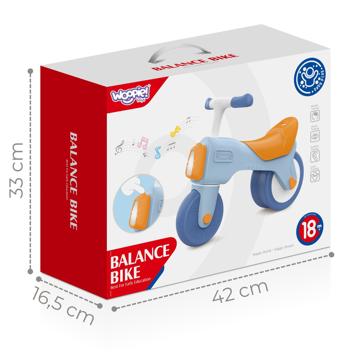 Solas Fuaime Taistil Rothar Iarmhéid Woopie 18m+